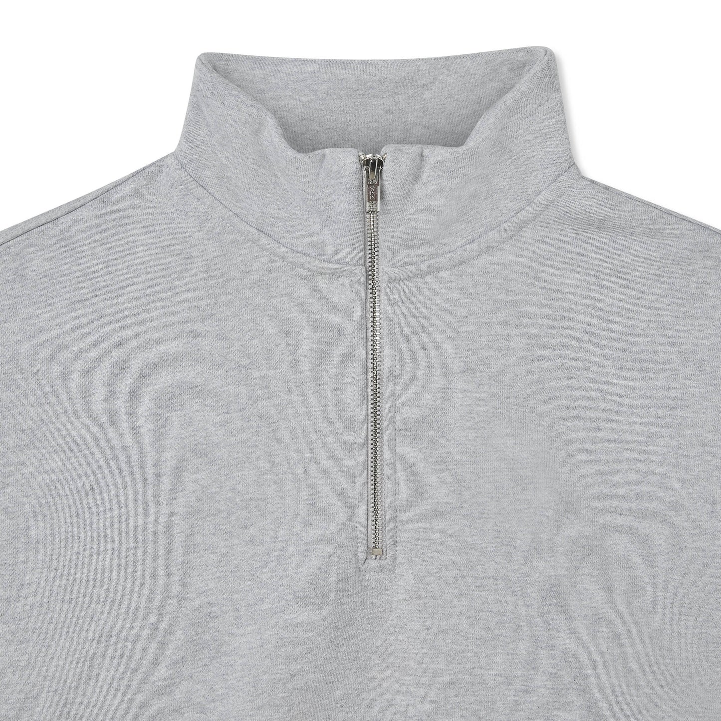 600 GSM 'Heather Grey' Quarter Zip Sweatshirt