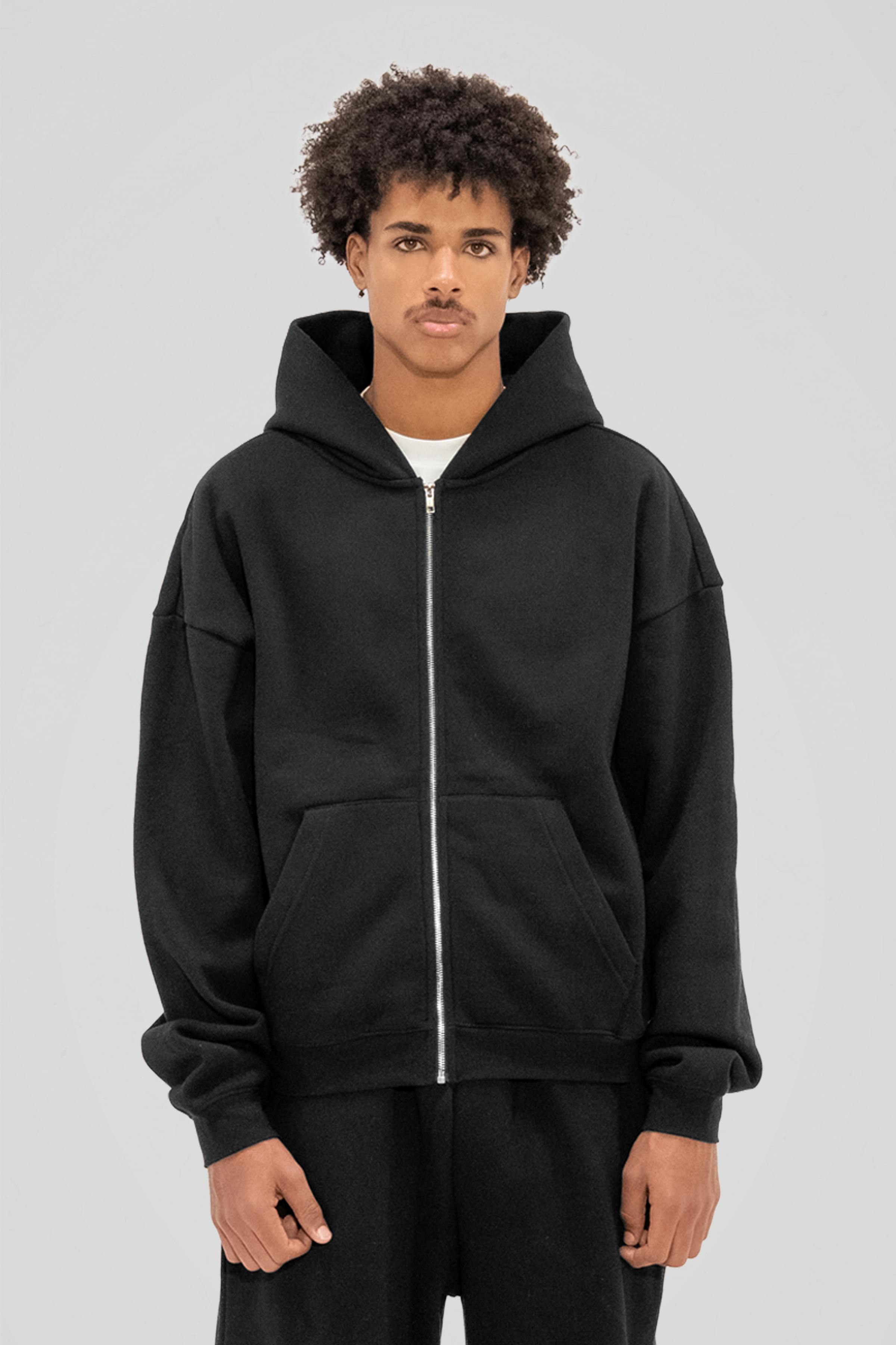 350 GSM 'Black' Zip-Up Hoodie – LucidBlanks 350 GSM 'Black' Zip-Up Hoodie – LucidBlanks