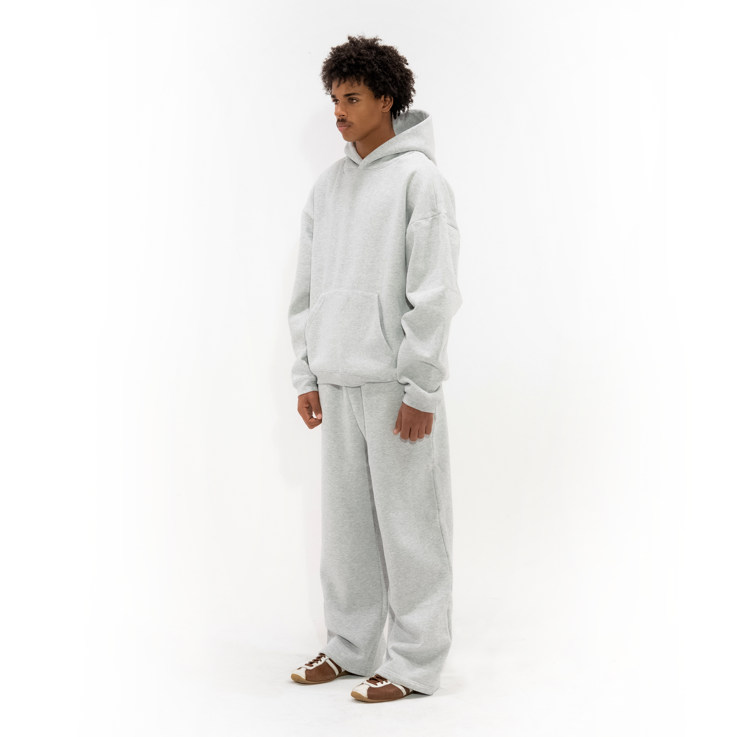 350 GSM 'Heather Grey' Fleece Sweatpants