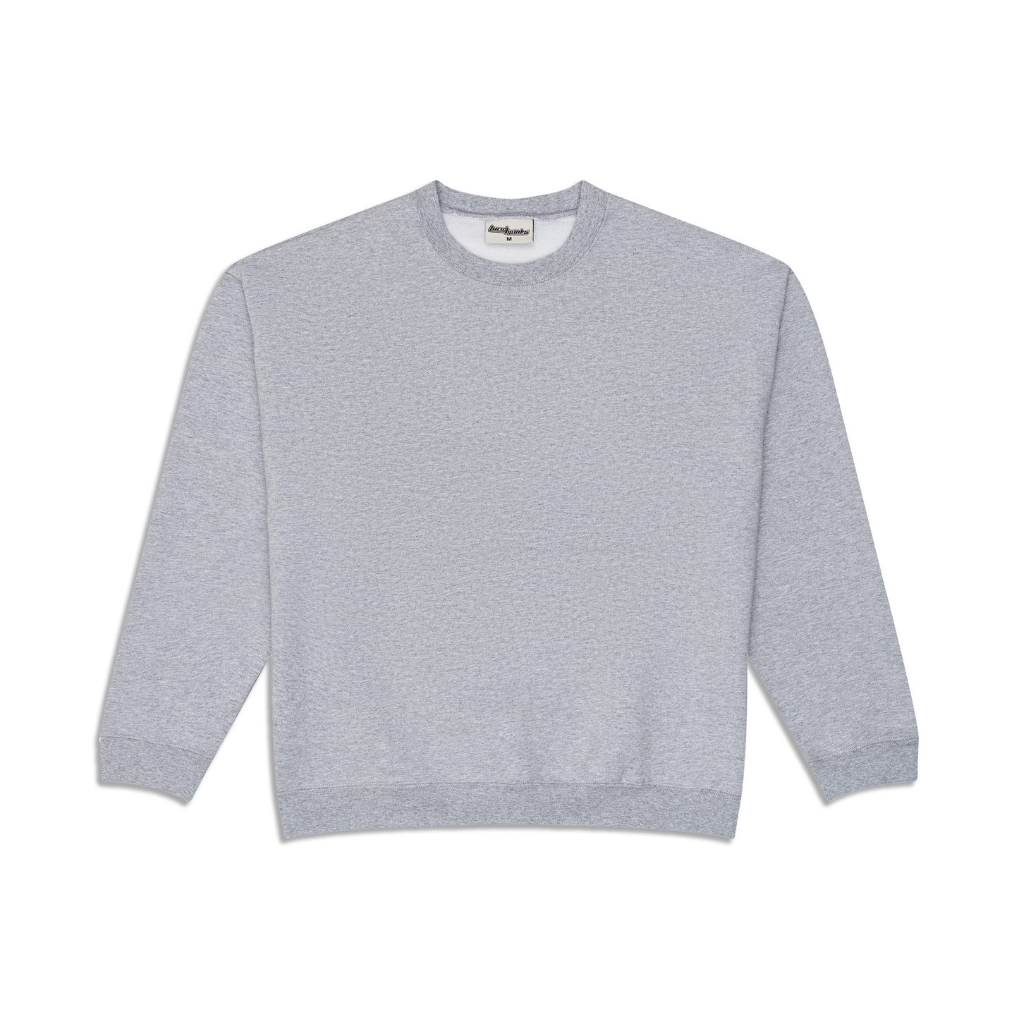 600 GSM 'Heather Grey' Fleece Crewneck