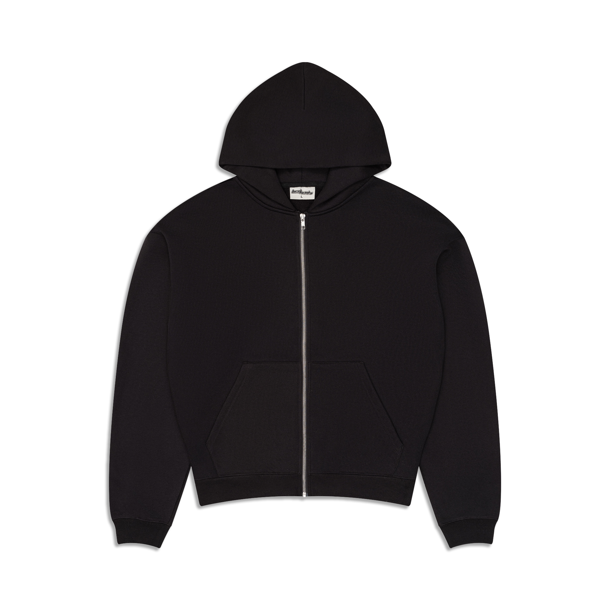 350 GSM 'Black' Zip-Up Hoodie