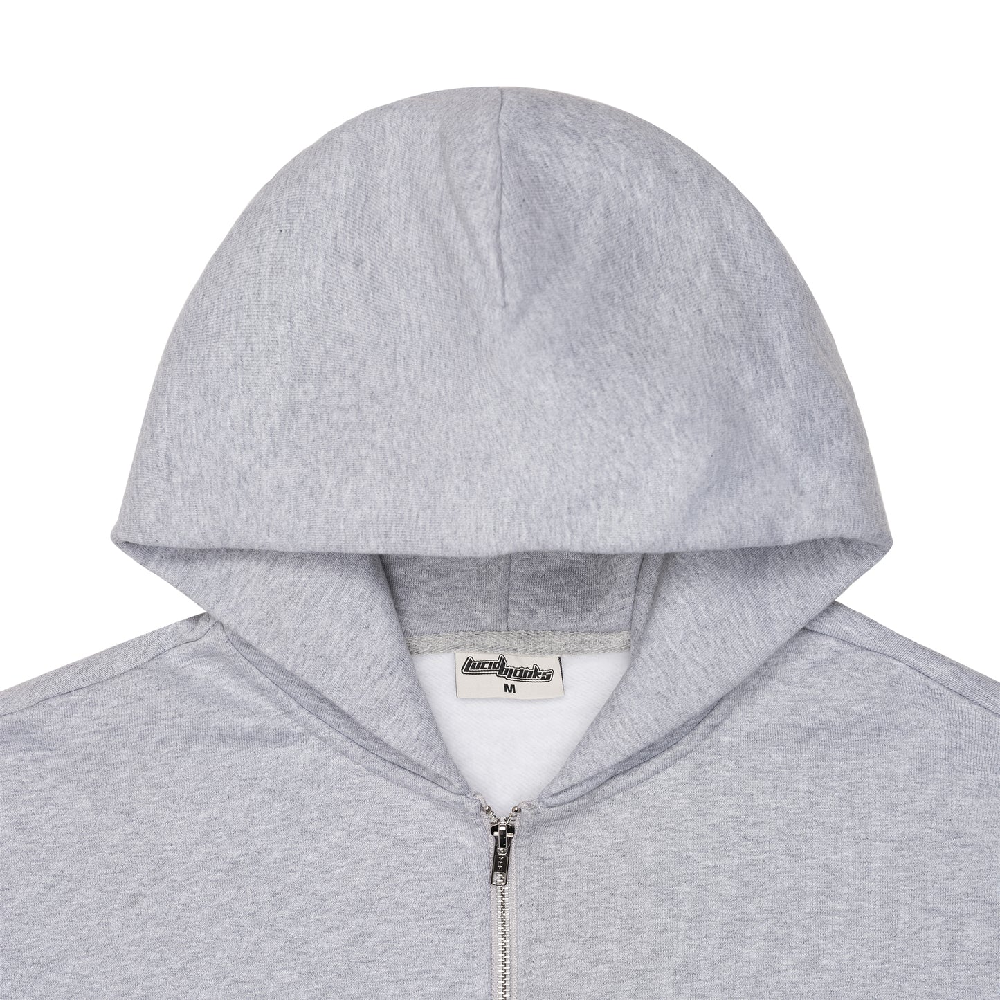 600 GSM 'Heather Grey' Zip-Up Hoodie