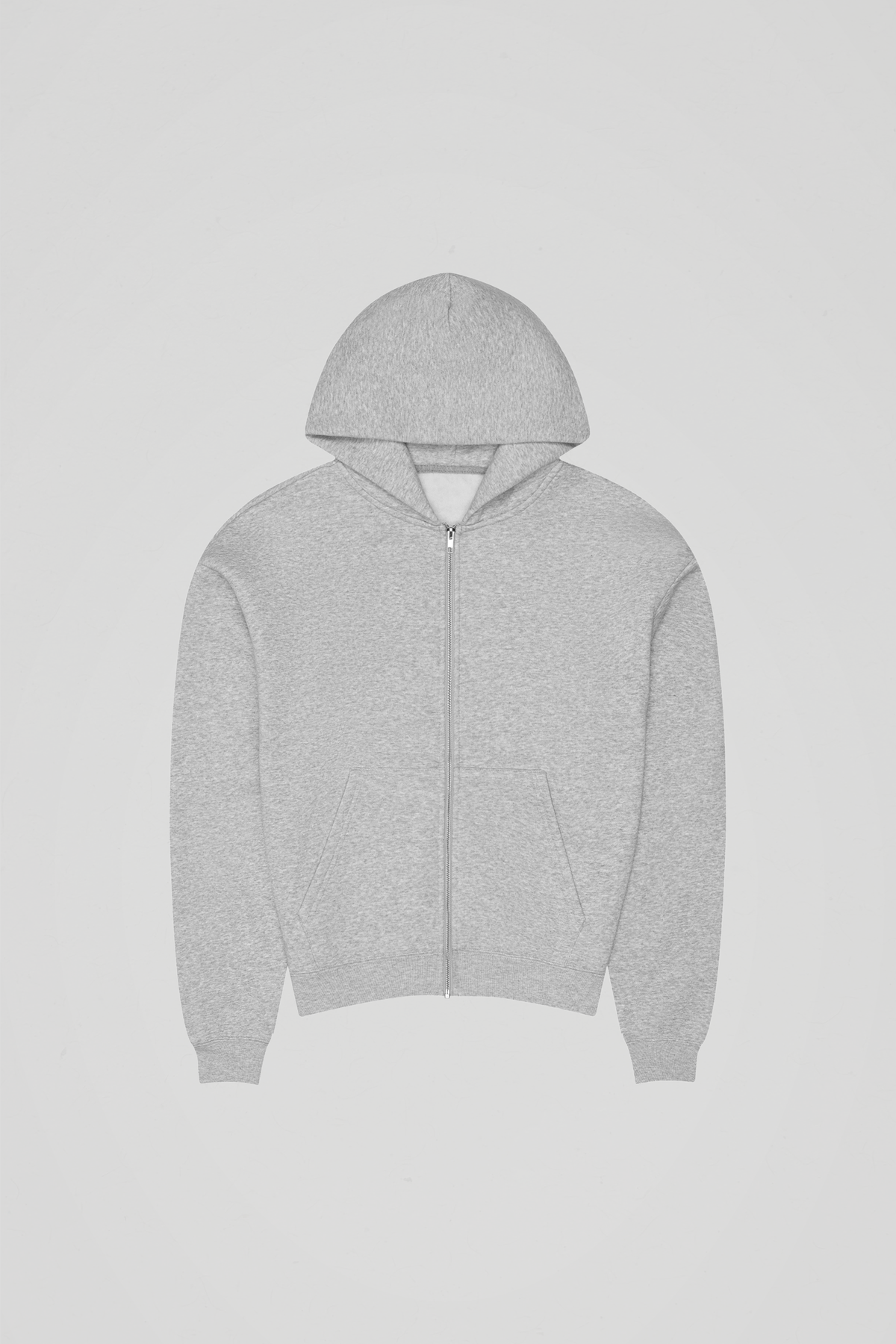 600 GSM 'Heather Grey' Classic Fit Zip-Up