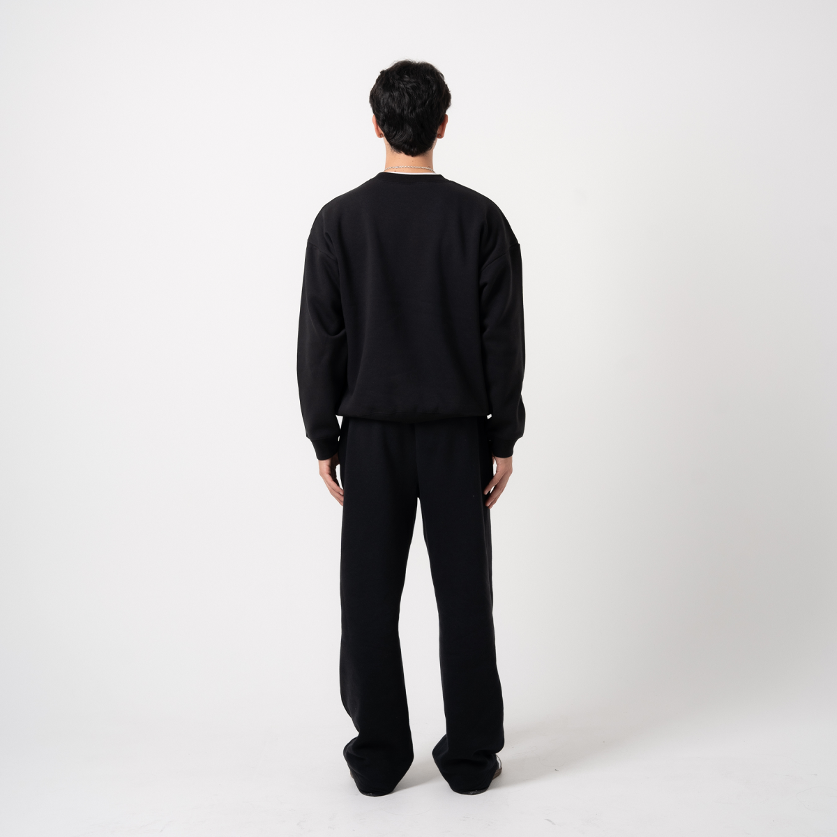 600 GSM 'Black' Fleece Crewneck