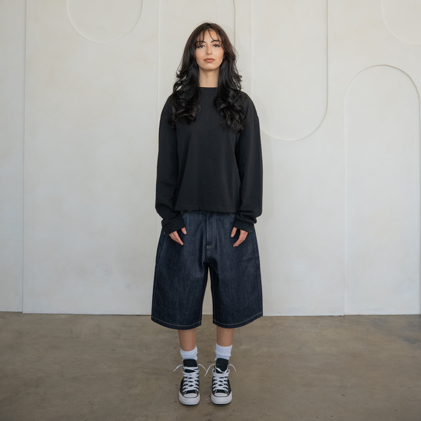 300 GSM 'Black' Long Sleeve Tee