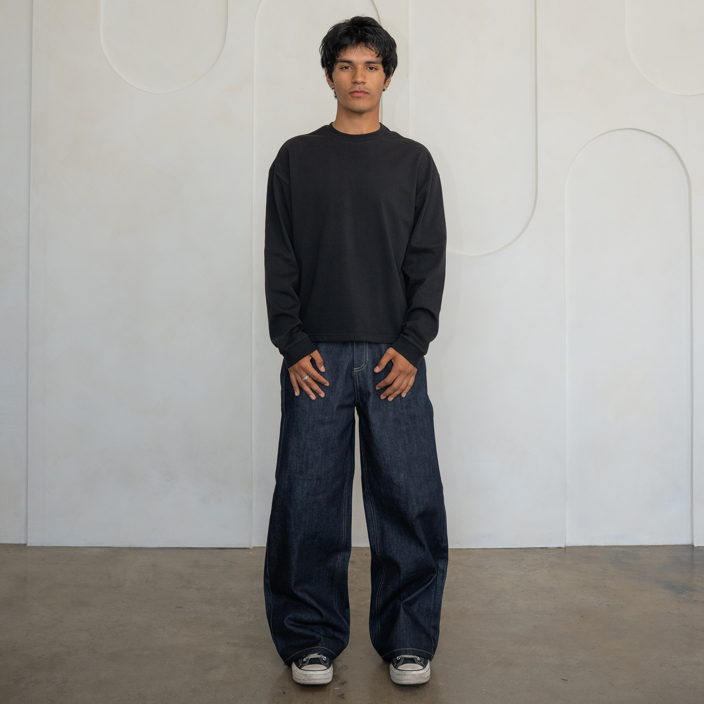 300 GSM 'Black' Long Sleeve Tee