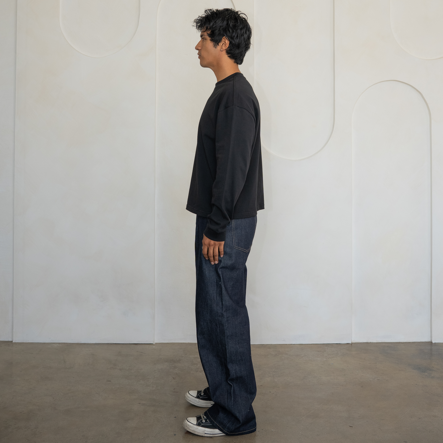 300 GSM 'Black' Long Sleeve Tee