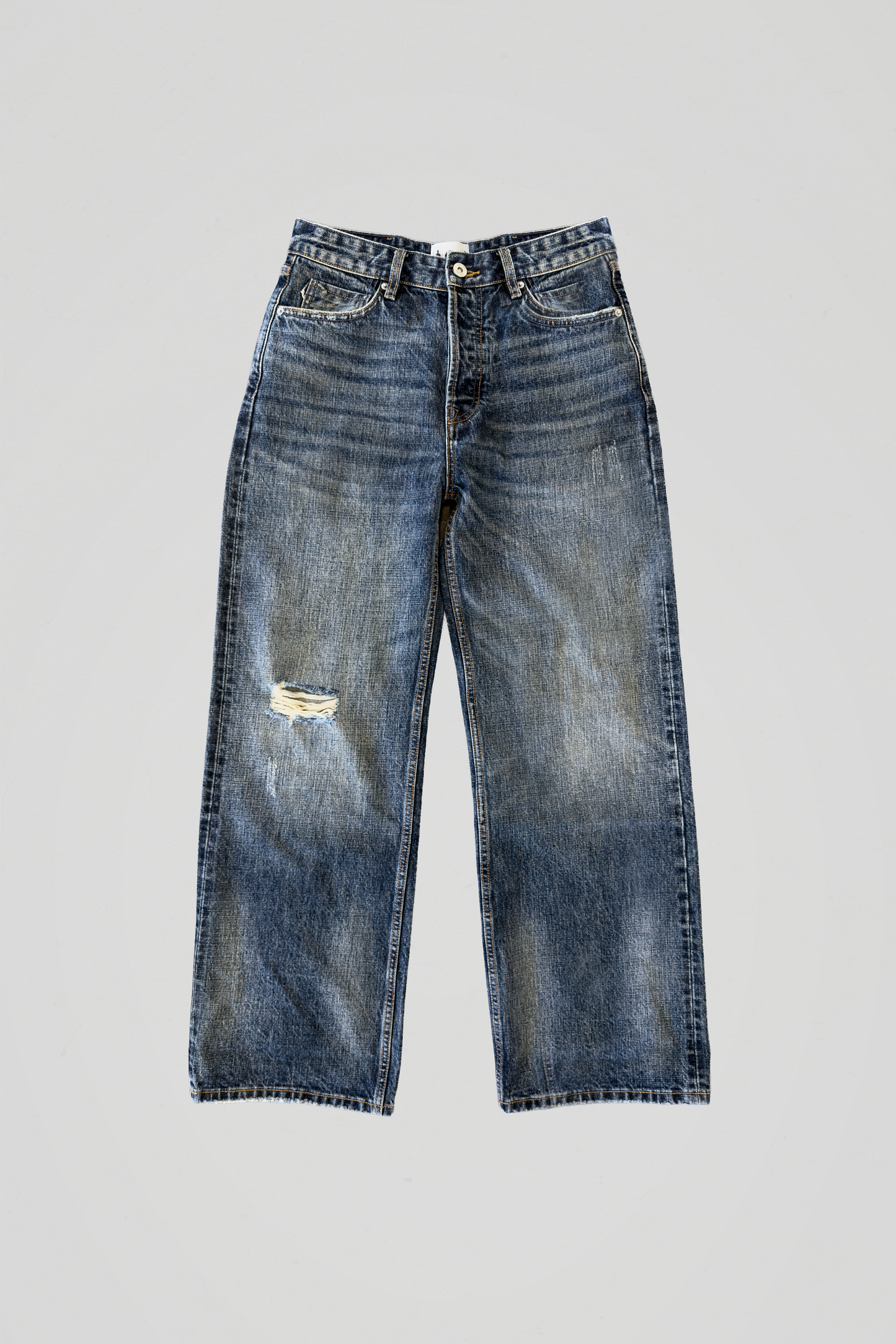 'Shroud' Washed Indigo Selvedge Denim