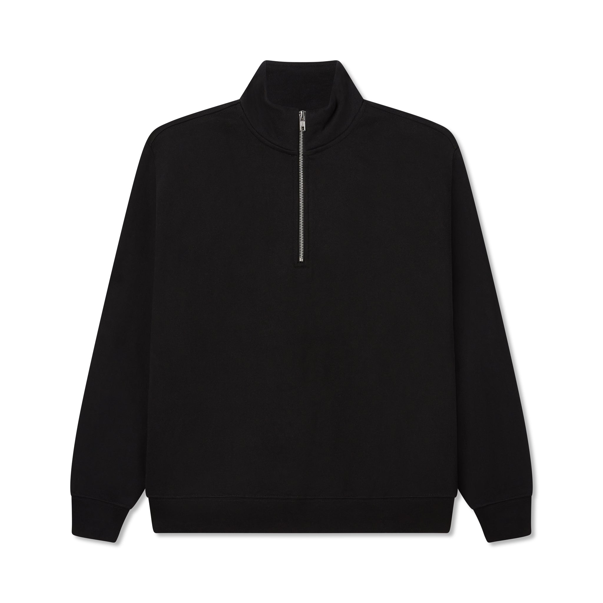 600 GSM 'Black' Quarter Zip Sweatshirt