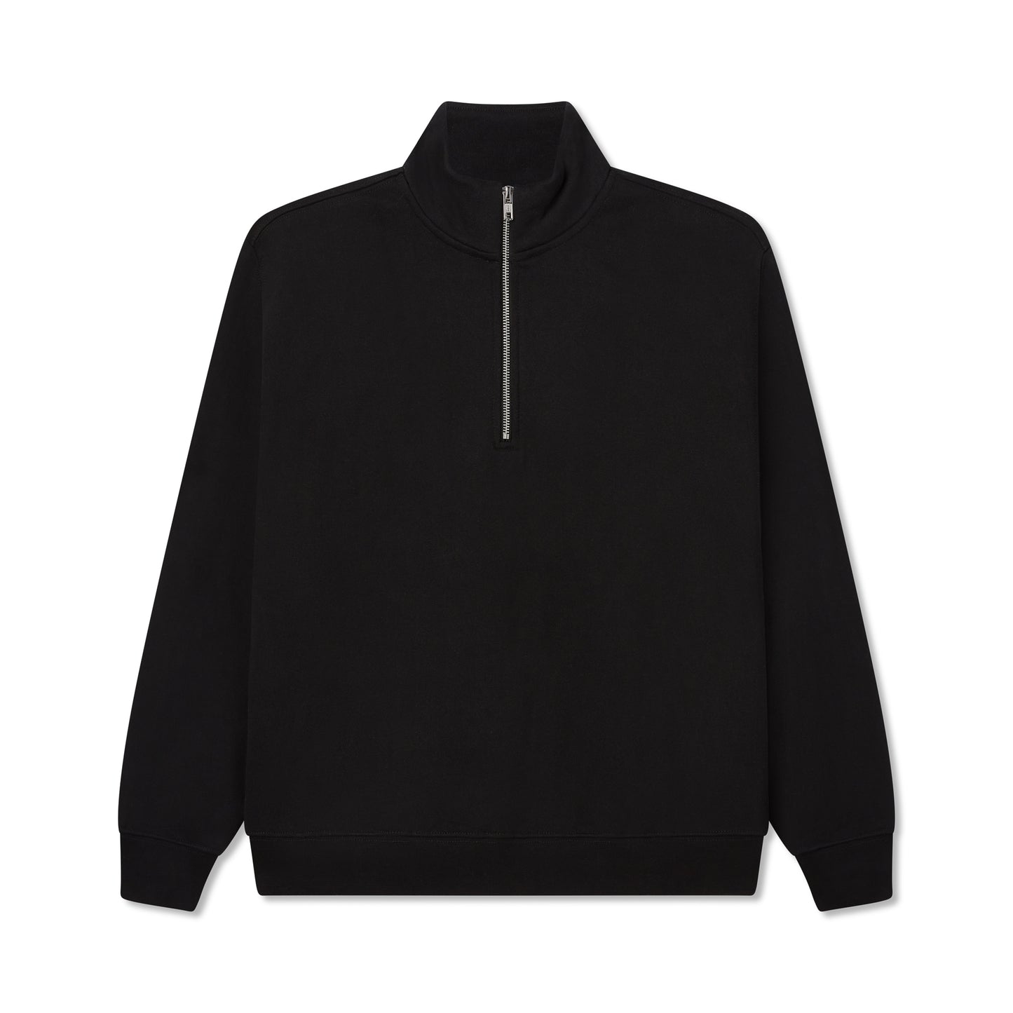600 GSM 'Black' Quarter Zip Sweatshirt