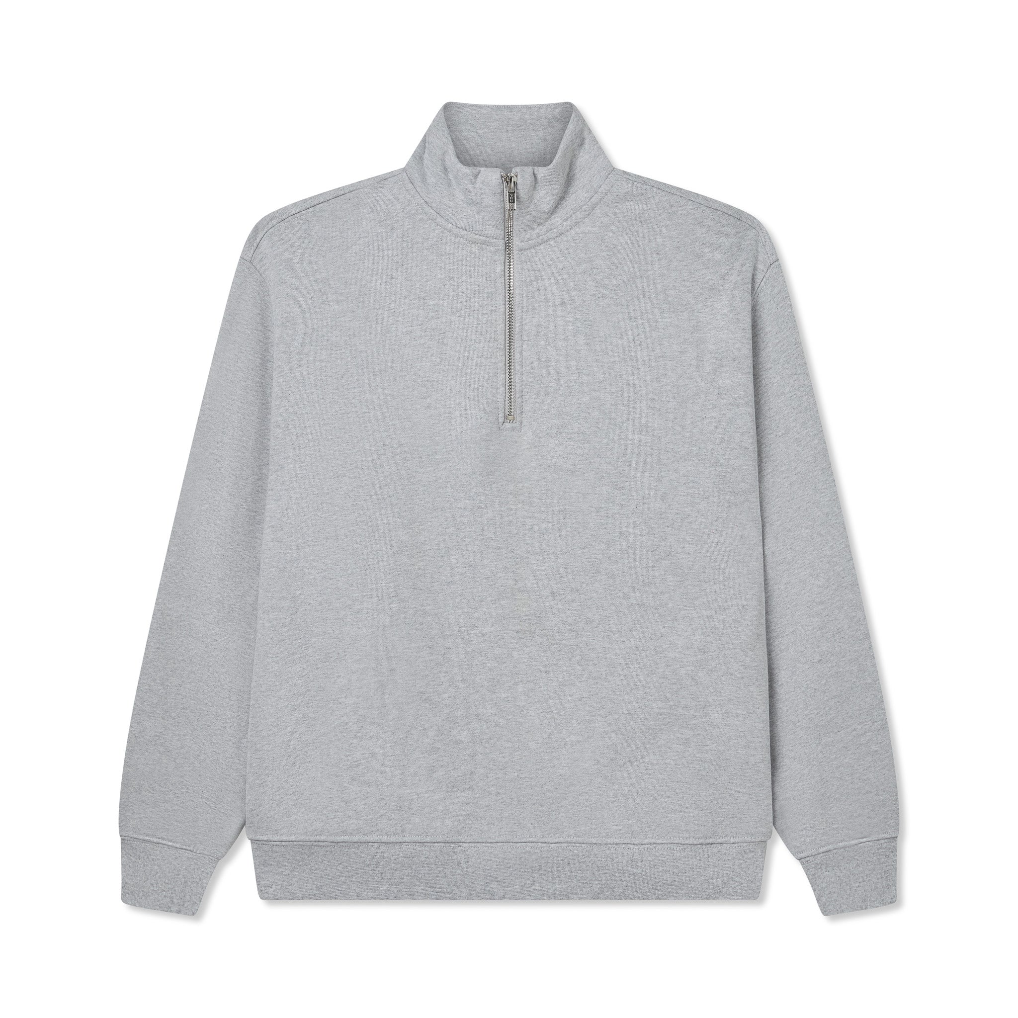 600 GSM 'Heather Grey' Quarter Zip Sweatshirt