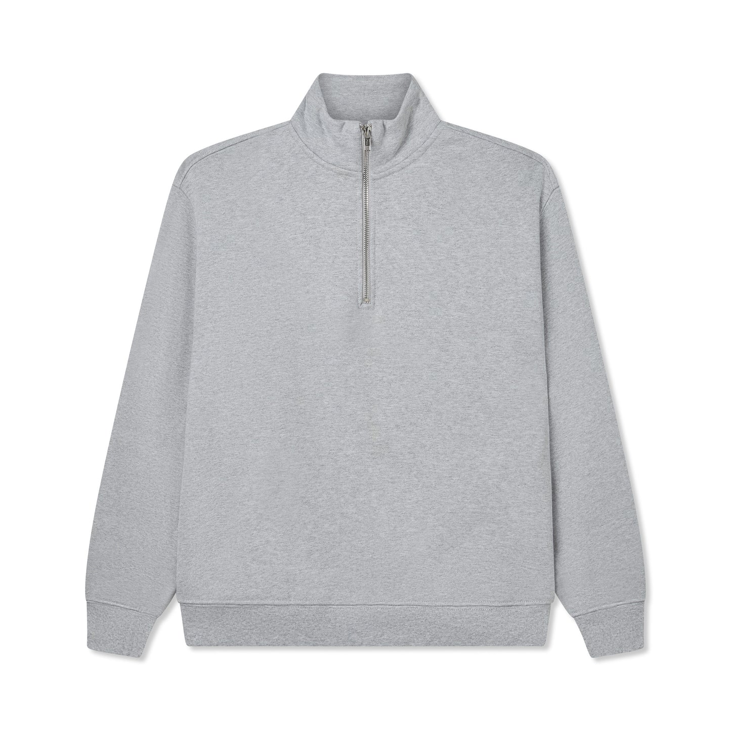 600 GSM 'Heather Grey' Quarter Zip Sweatshirt
