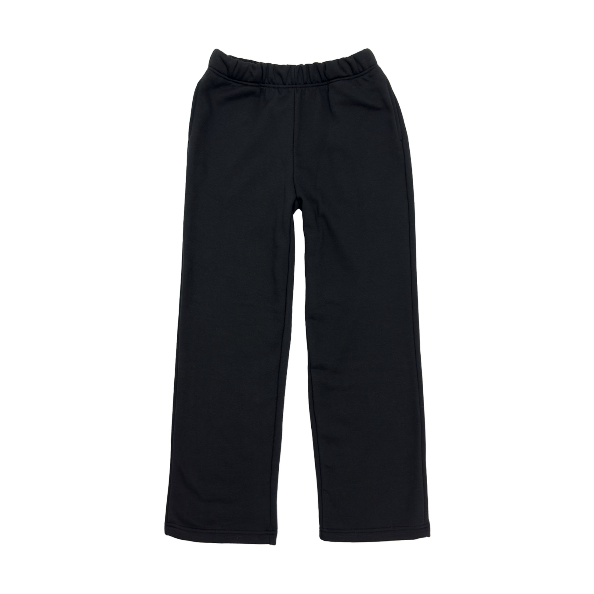 350 GSM 'Black' Extra Thick Open Bottom Fleece Sweatpants – LucidBlanks