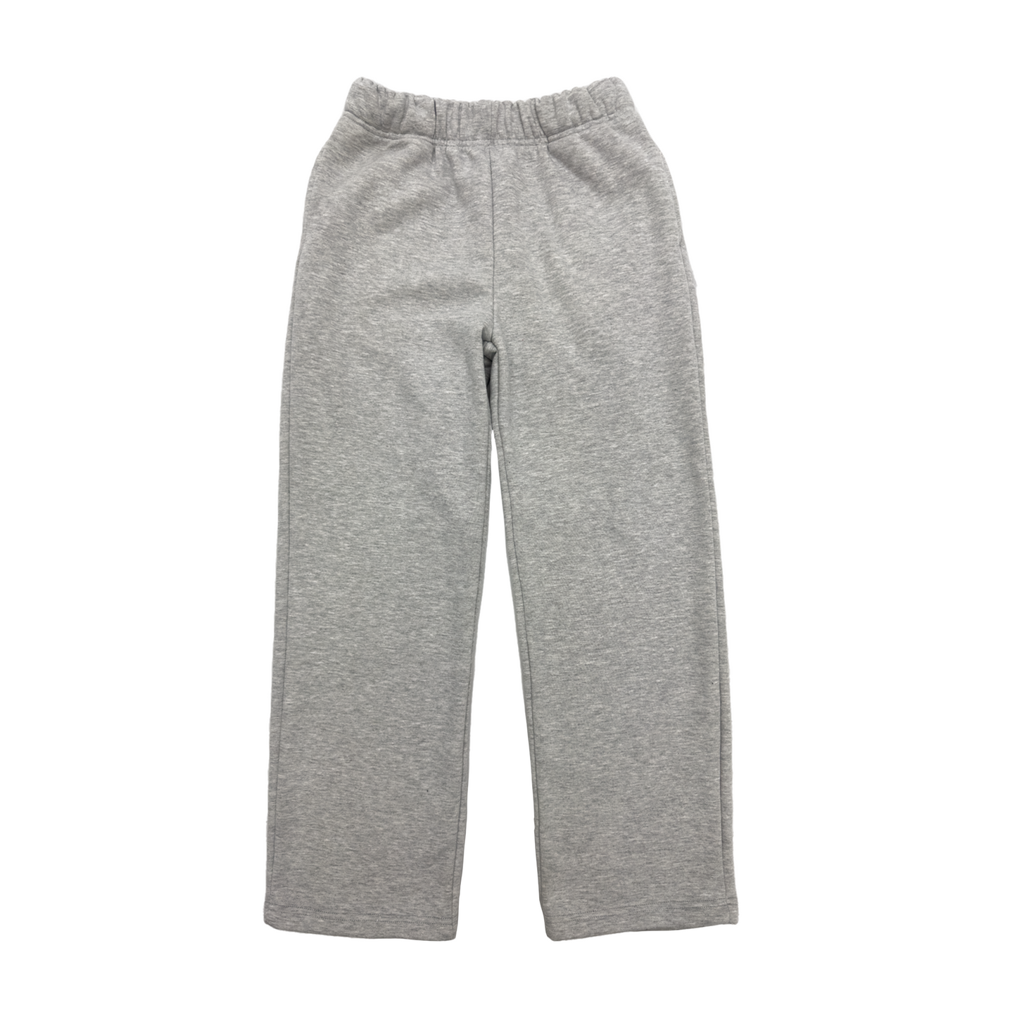 350 GSM 'Heather Grey' Extra Thick Open Bottom Fleece Sweatpants