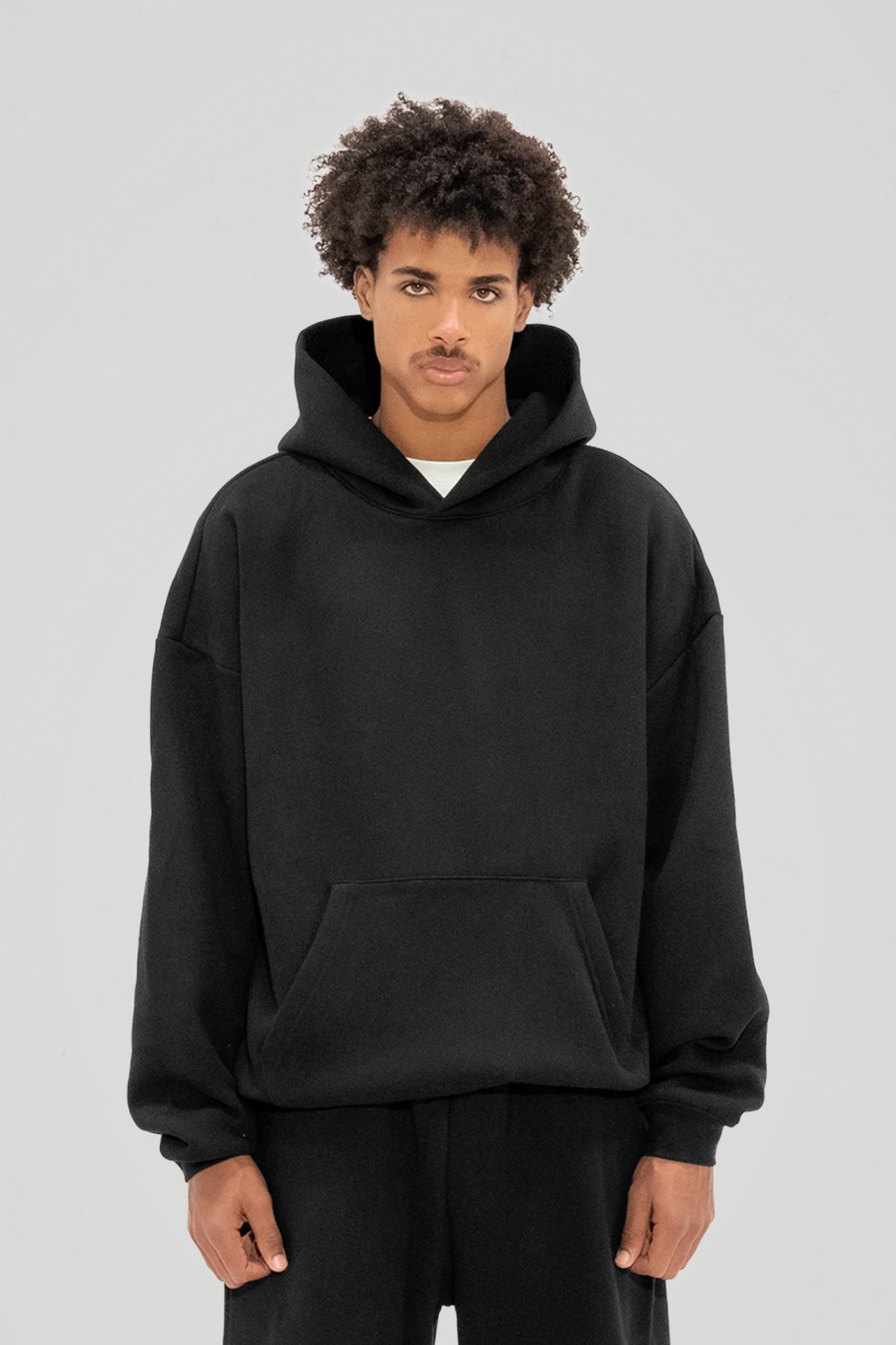 350 GSM 'Black' Fleece Hoodie – LucidBlanks
