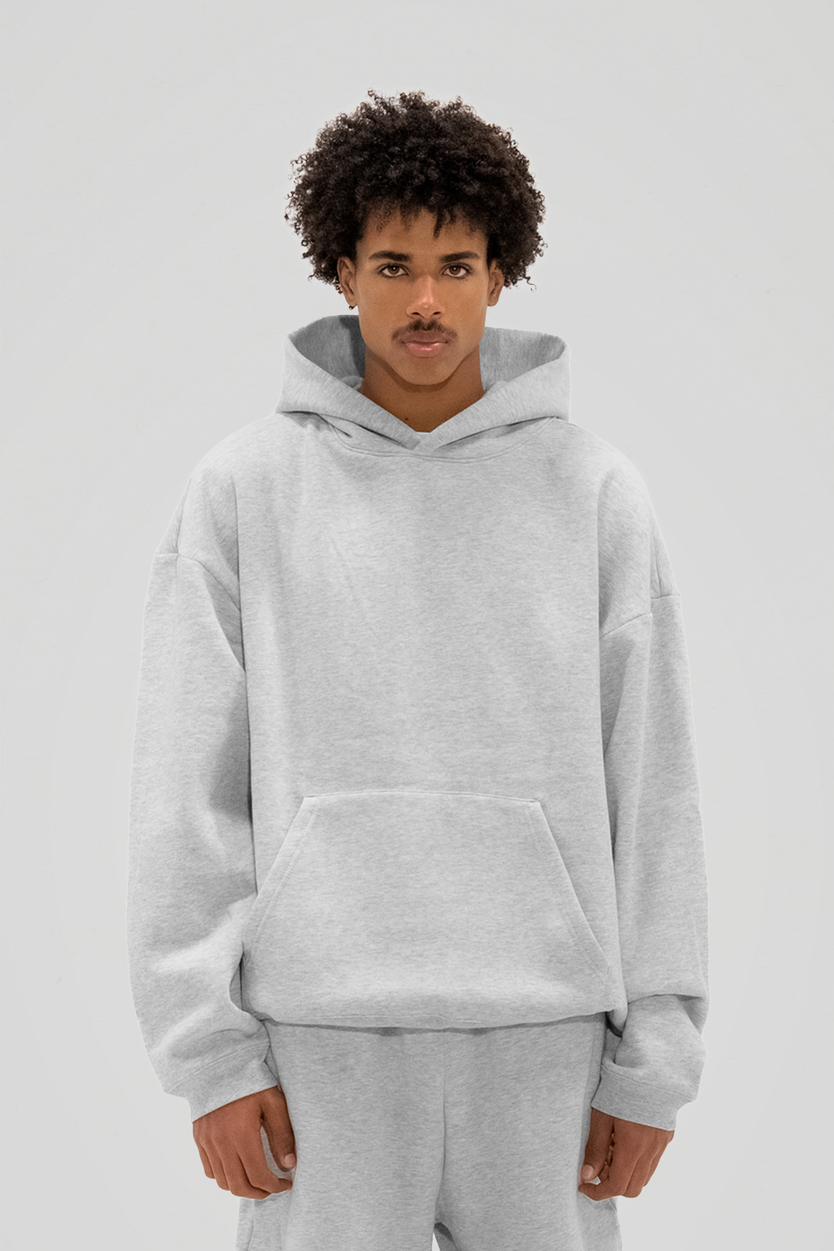 350 GSM 'Heather Grey' Fleece Hoodie – LucidBlanks
