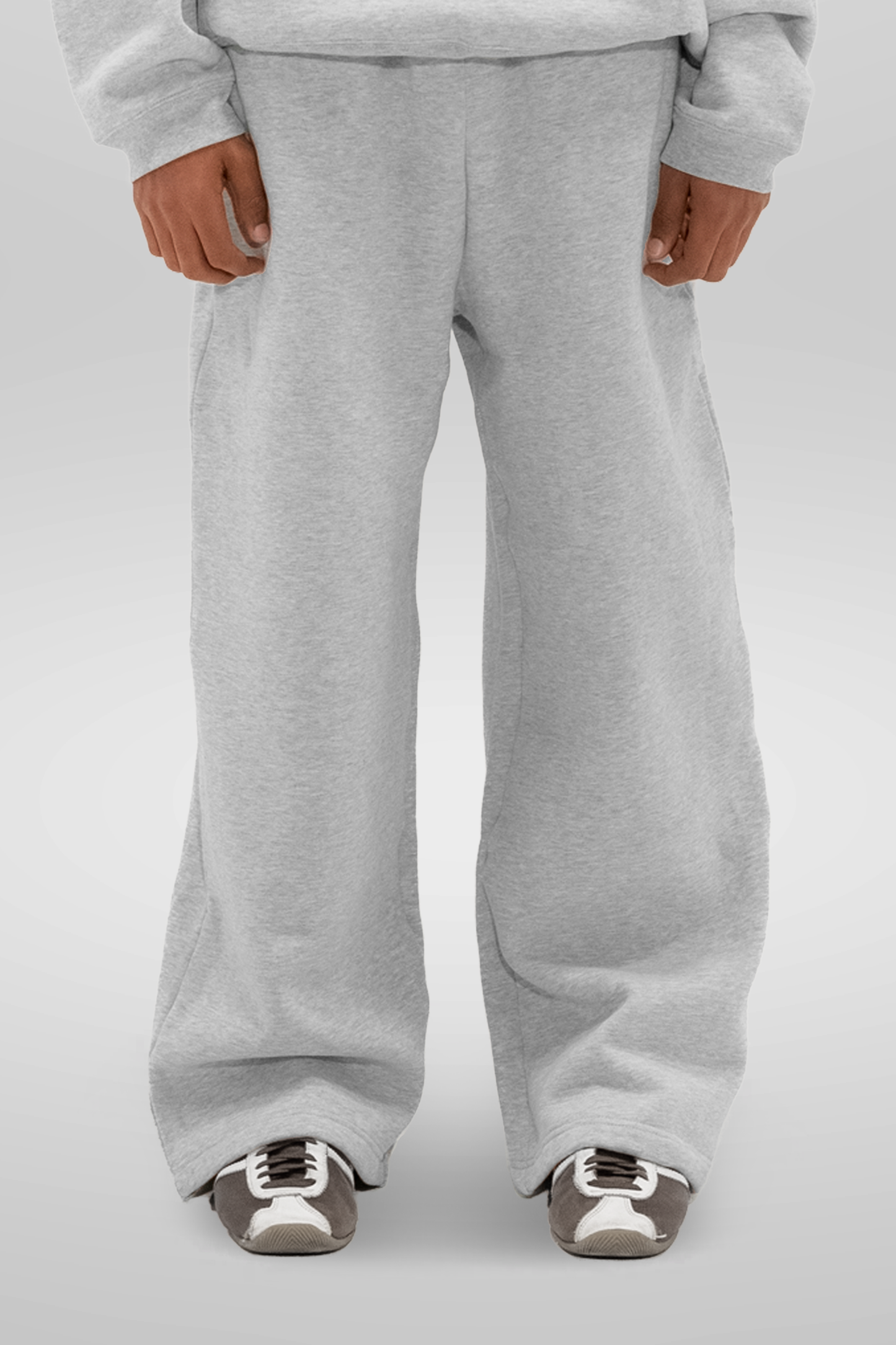 350 GSM 'Heather Grey' Fleece Sweatpants