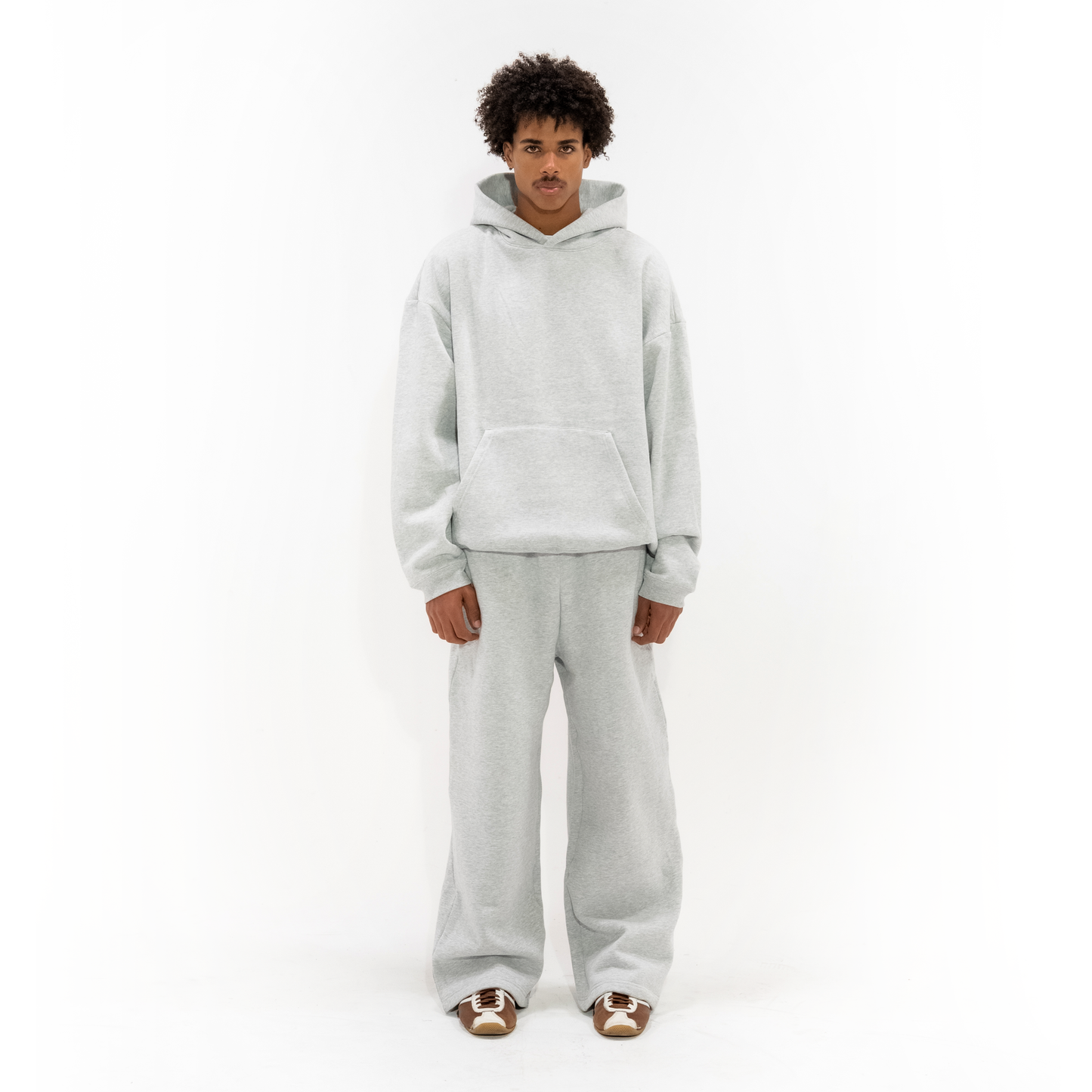 350 GSM 'Heather Grey' Fleece Hoodie