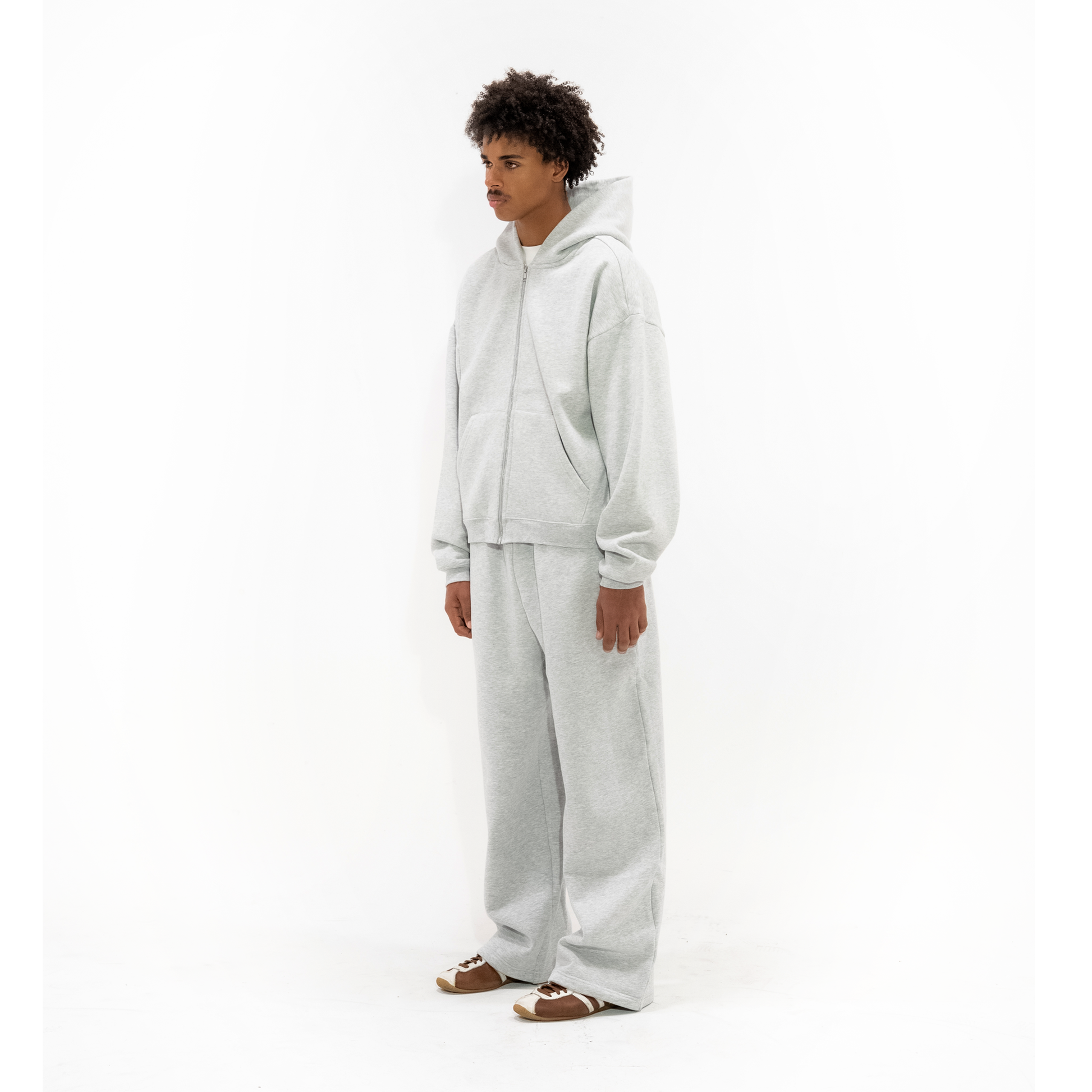 350 GSM 'Heather Grey' Zip-Up Hoodie – LucidBlanks 350 GSM 'Heather Grey' Zip-Up Hoodie – LucidBlanks