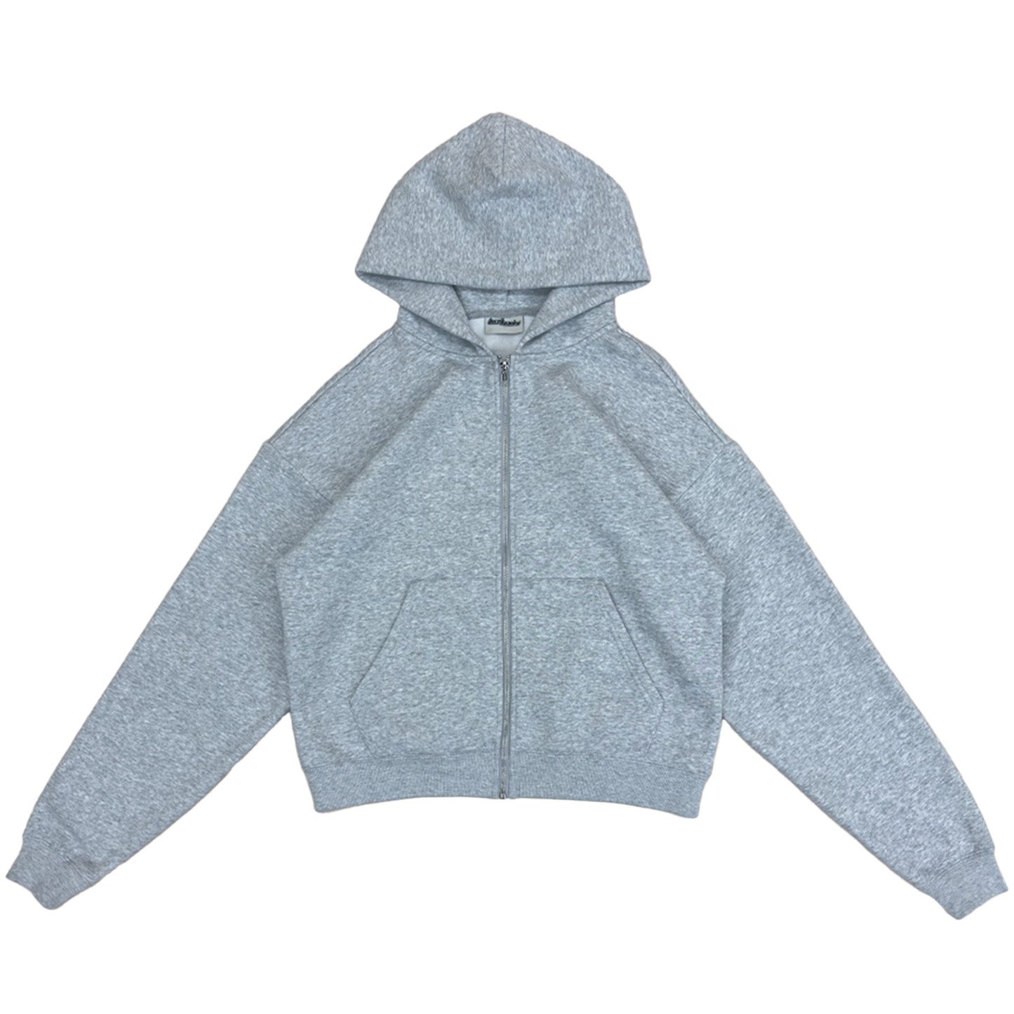 350 GSM 'Heather Grey' Zip-Up Hoodie