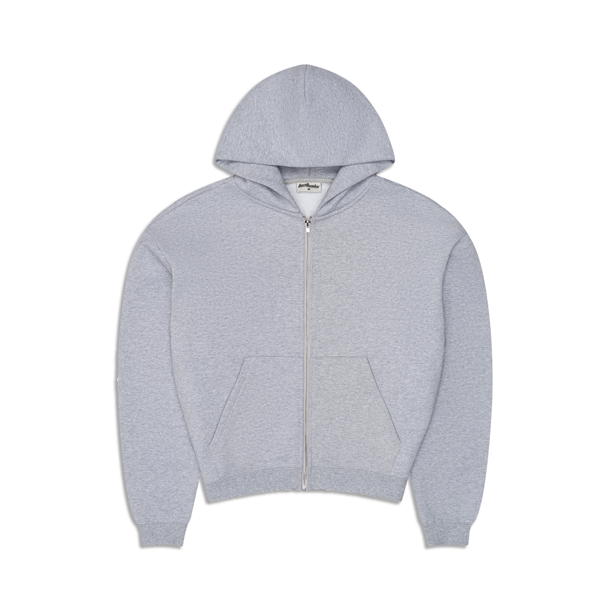 600 GSM 'Heather Grey' Zip-Up Hoodie – LucidBlanks 600 GSM 'Heather Grey' Zip-Up Hoodie – LucidBlanks