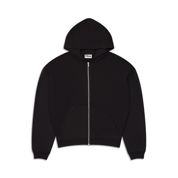 350 GSM 'Black' Zip-Up Hoodie – LucidBlanks