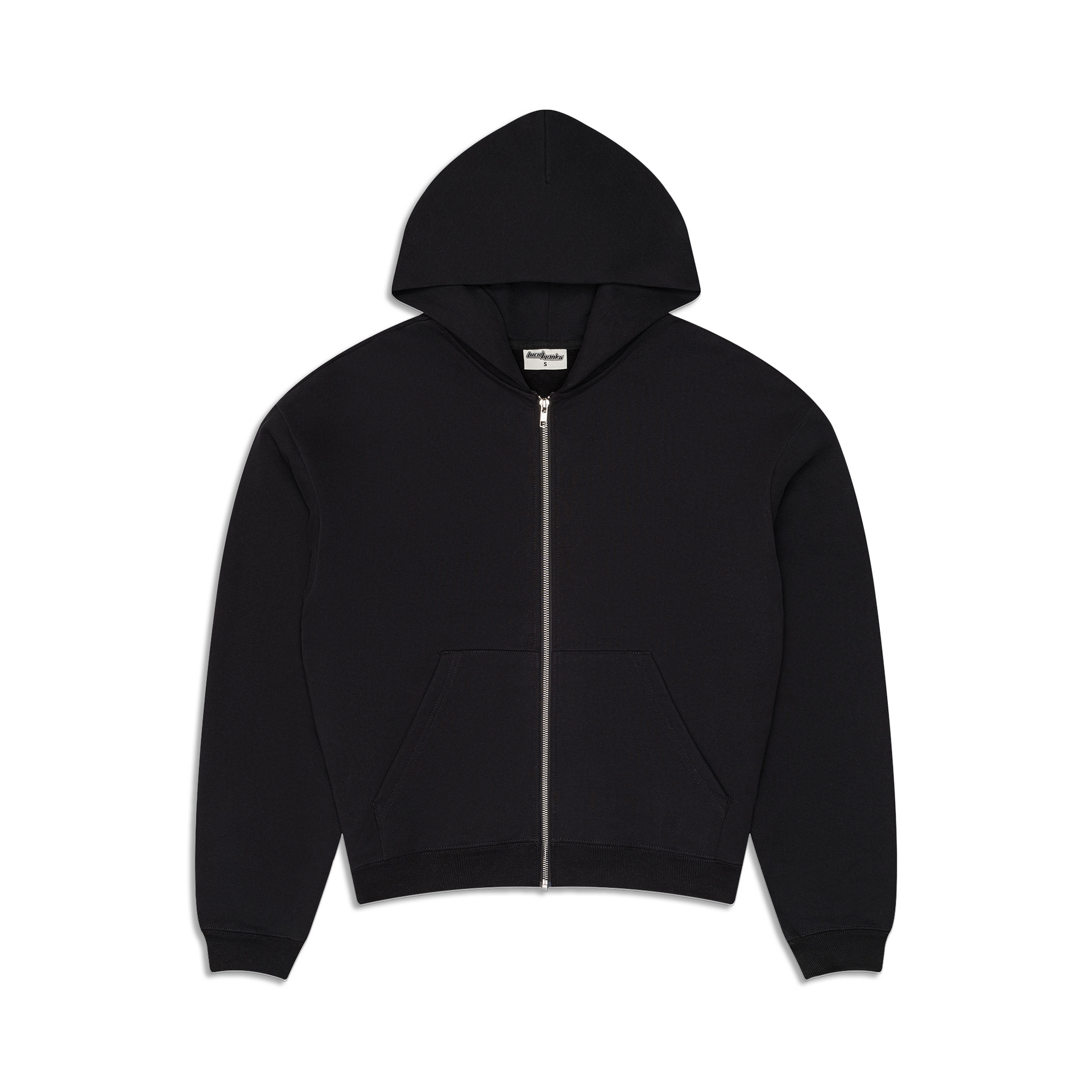 600 GSM 'Black' Zip-Up Hoodie – LucidBlanks 600 GSM 'Black' Zip-Up Hoodie – LucidBlanks