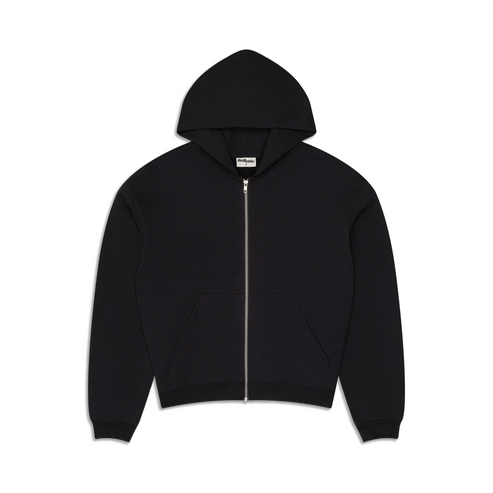 600 GSM 'Black' Zip-Up Hoodie