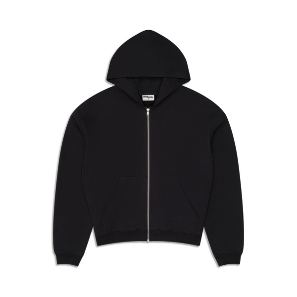 600 GSM 'Black' Zip-Up Hoodie – LucidBlanks