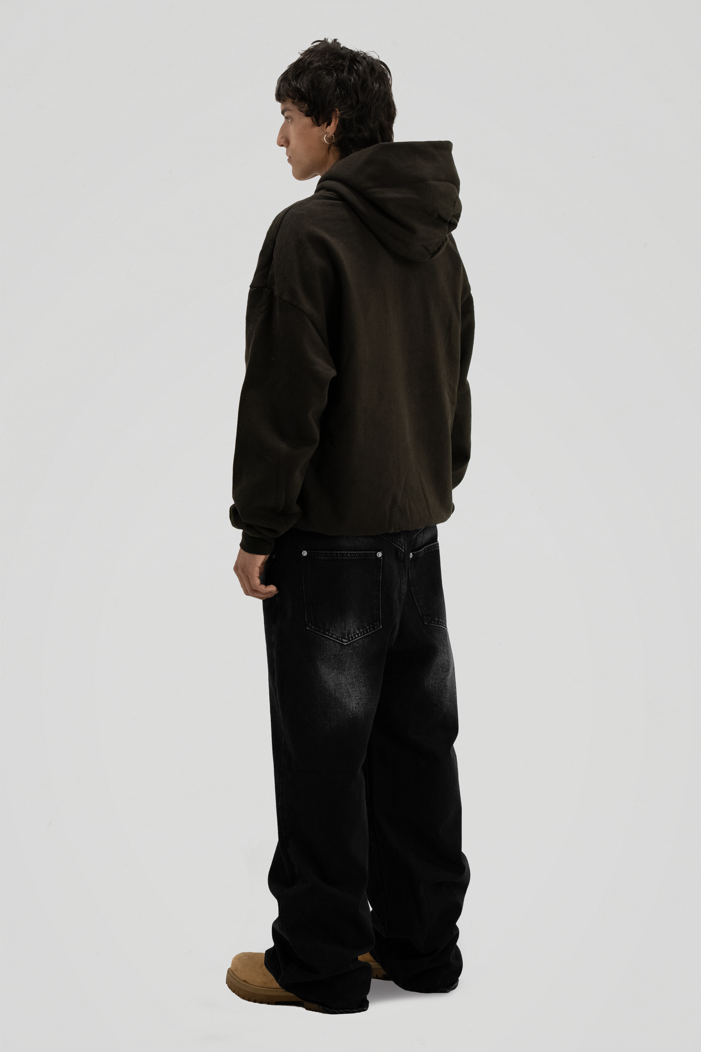 600 GSM 'Ash Black' Core Hoodie