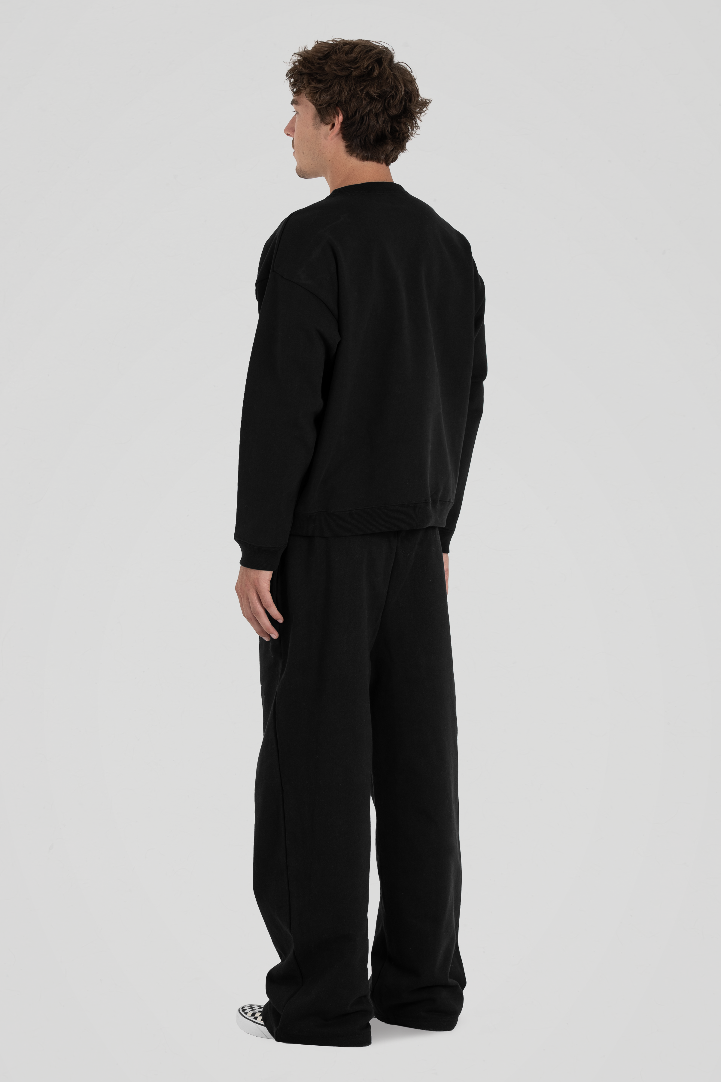 600 GSM 'Black' Fleece Crewneck