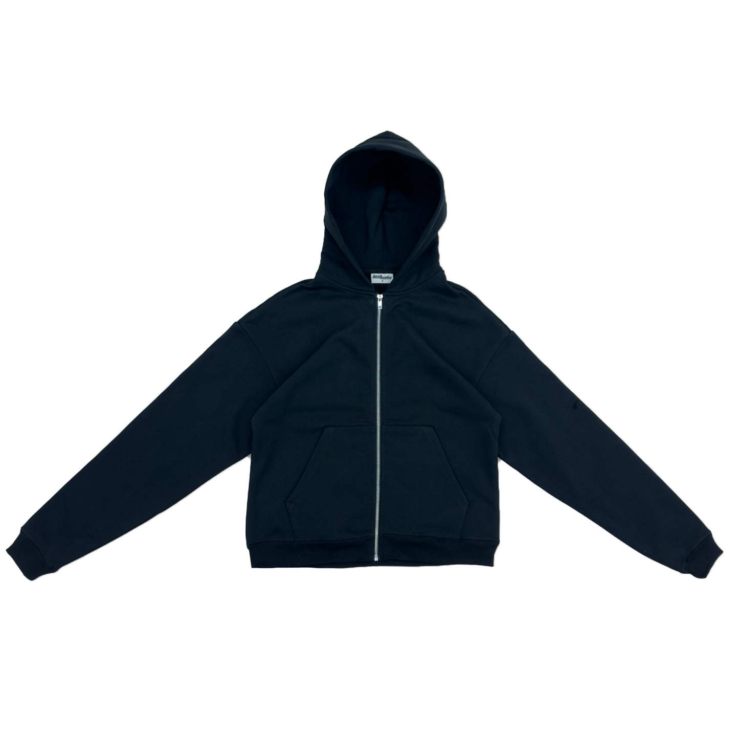 600 GSM 'Black' Zip-Up Hoodie