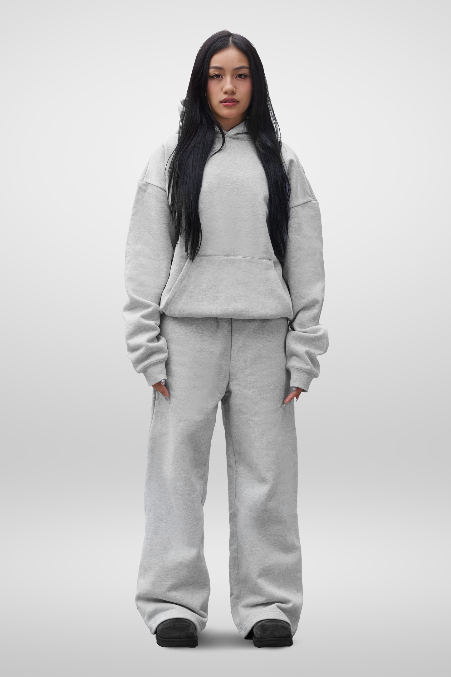 600 GSM 'Heather Grey' Core Hoodie