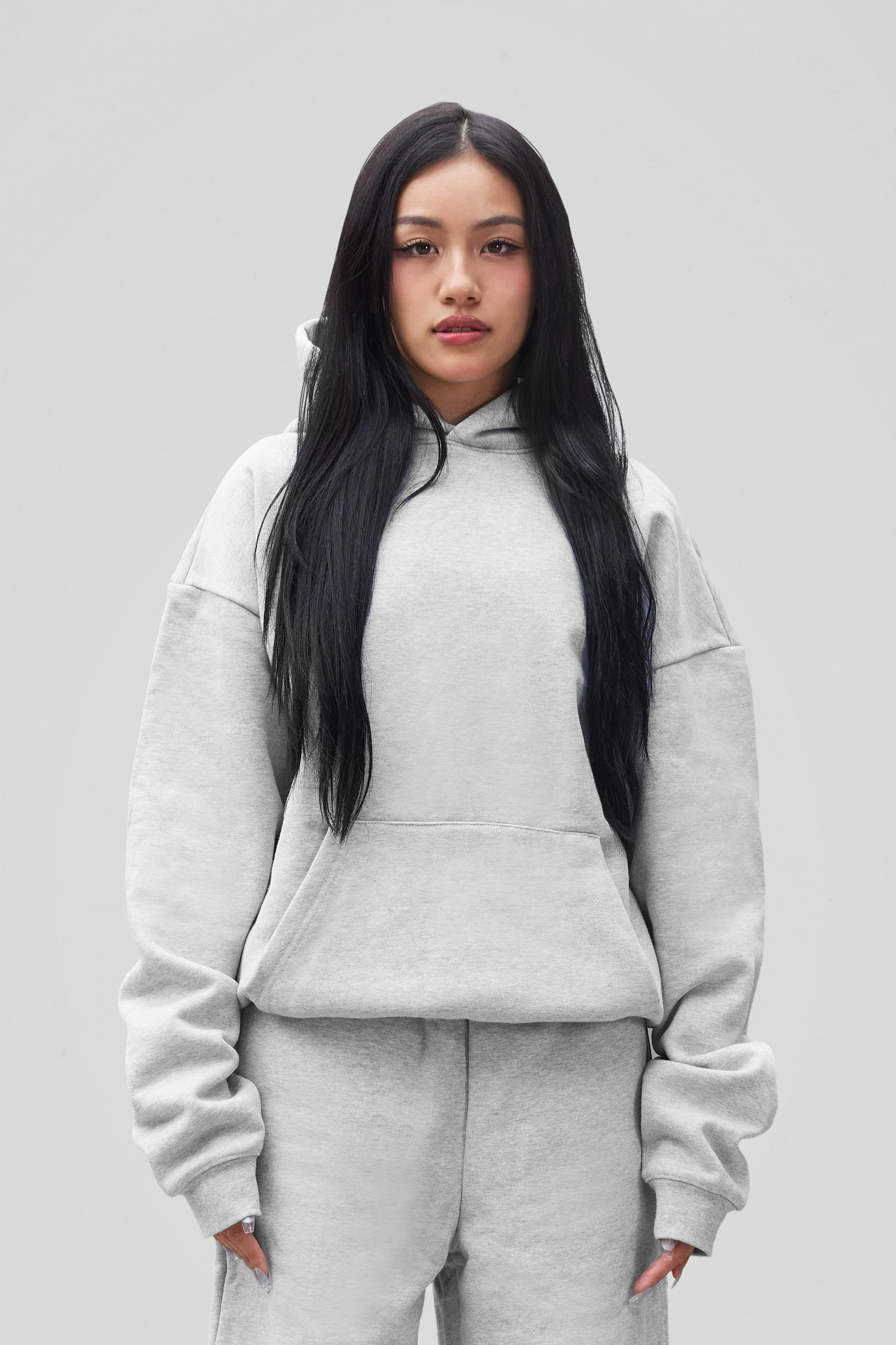 600 GSM 'Heather Grey' Core Hoodie – LucidBlanks