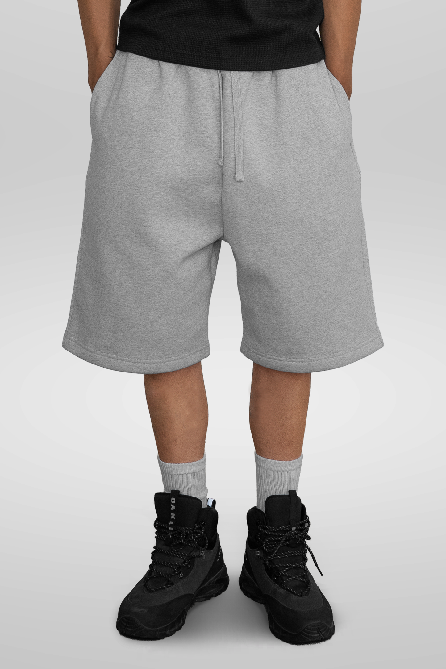 'Heather Grey' Baggy Sweat Shorts