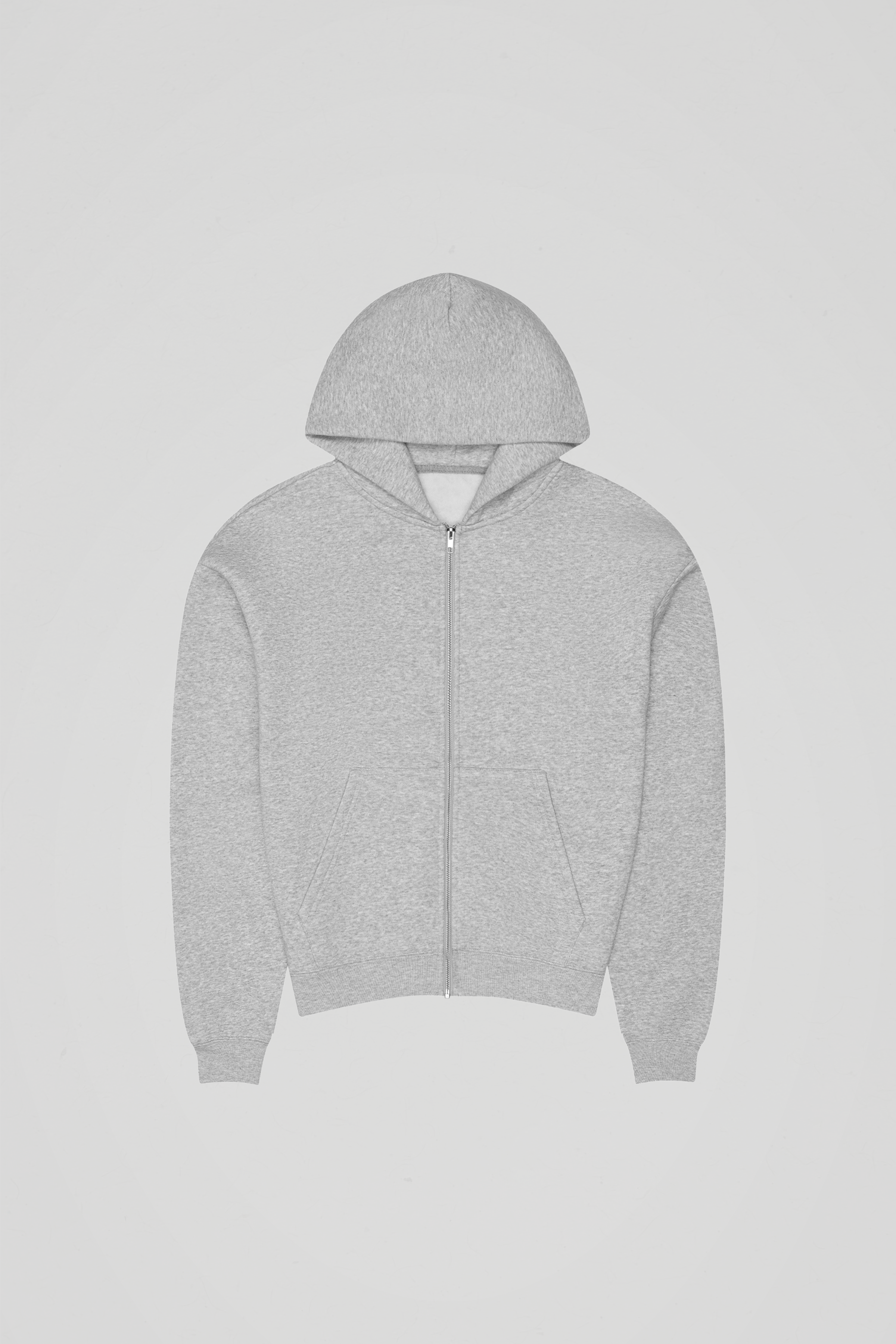 600 GSM 'Heather Grey' Classic Fit Zip-Up