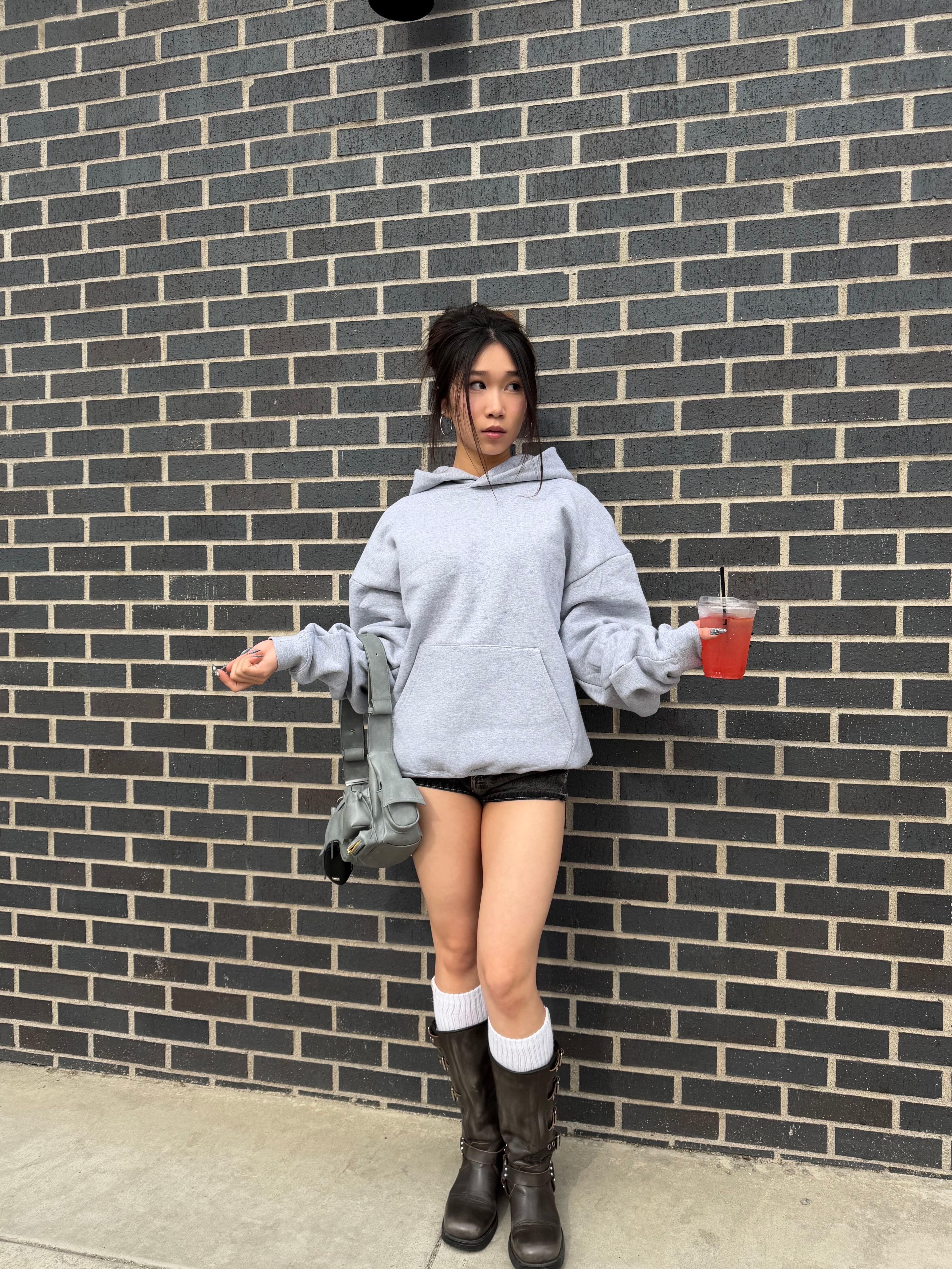 600 GSM 'Heather Grey' Core Hoodie – LucidBlanks