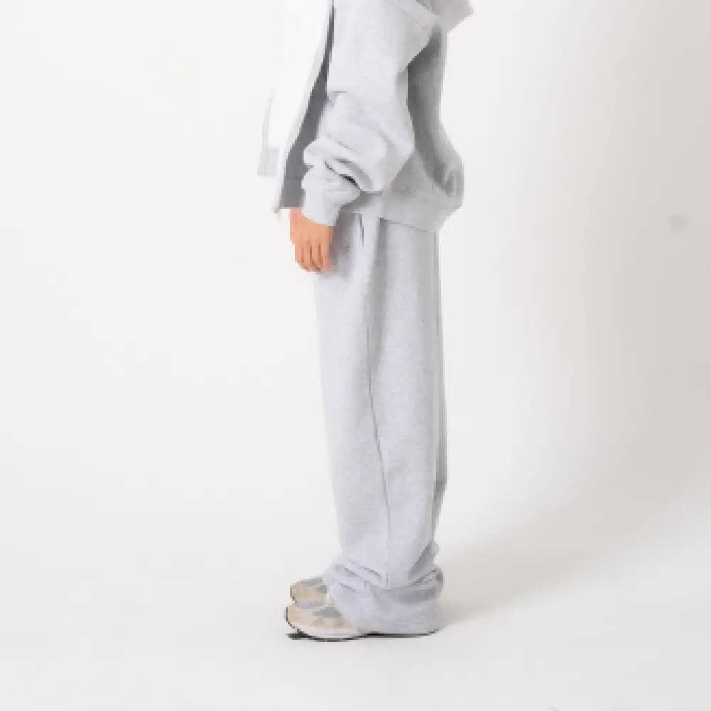 350 GSM 'Heather Grey' Extra Thick Open Bottom Fleece Sweatpants