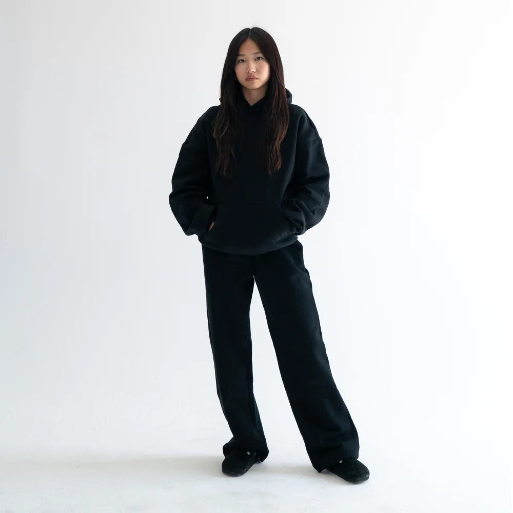 600 GSM "Black" Core Hoodie