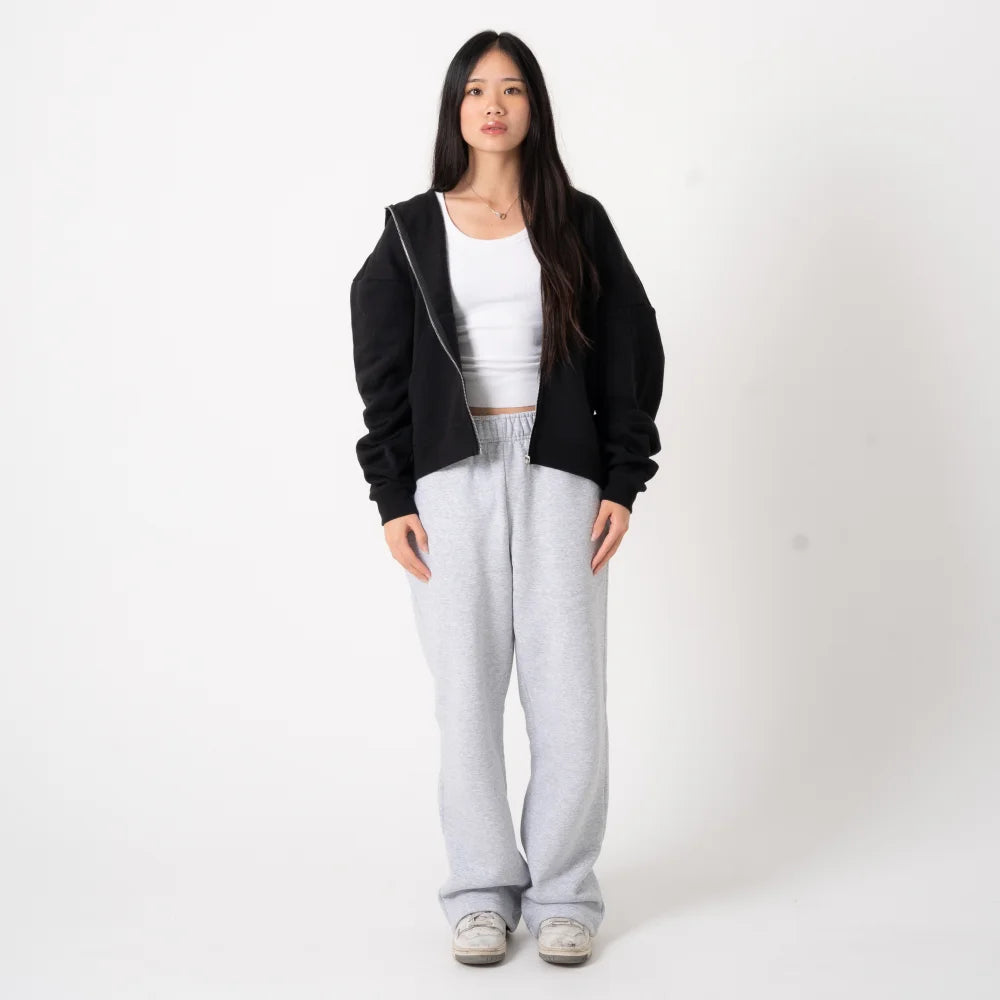 600 GSM 'Black' Zip-Up Hoodie