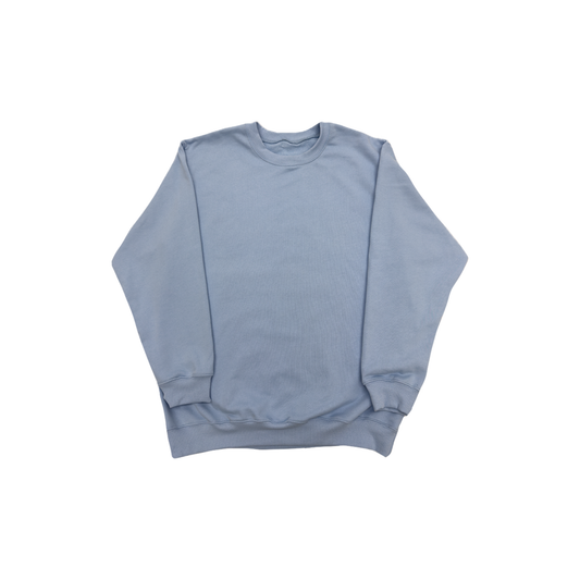 500 GSM 'Baby Blue' French Terry Cotton Crewneck