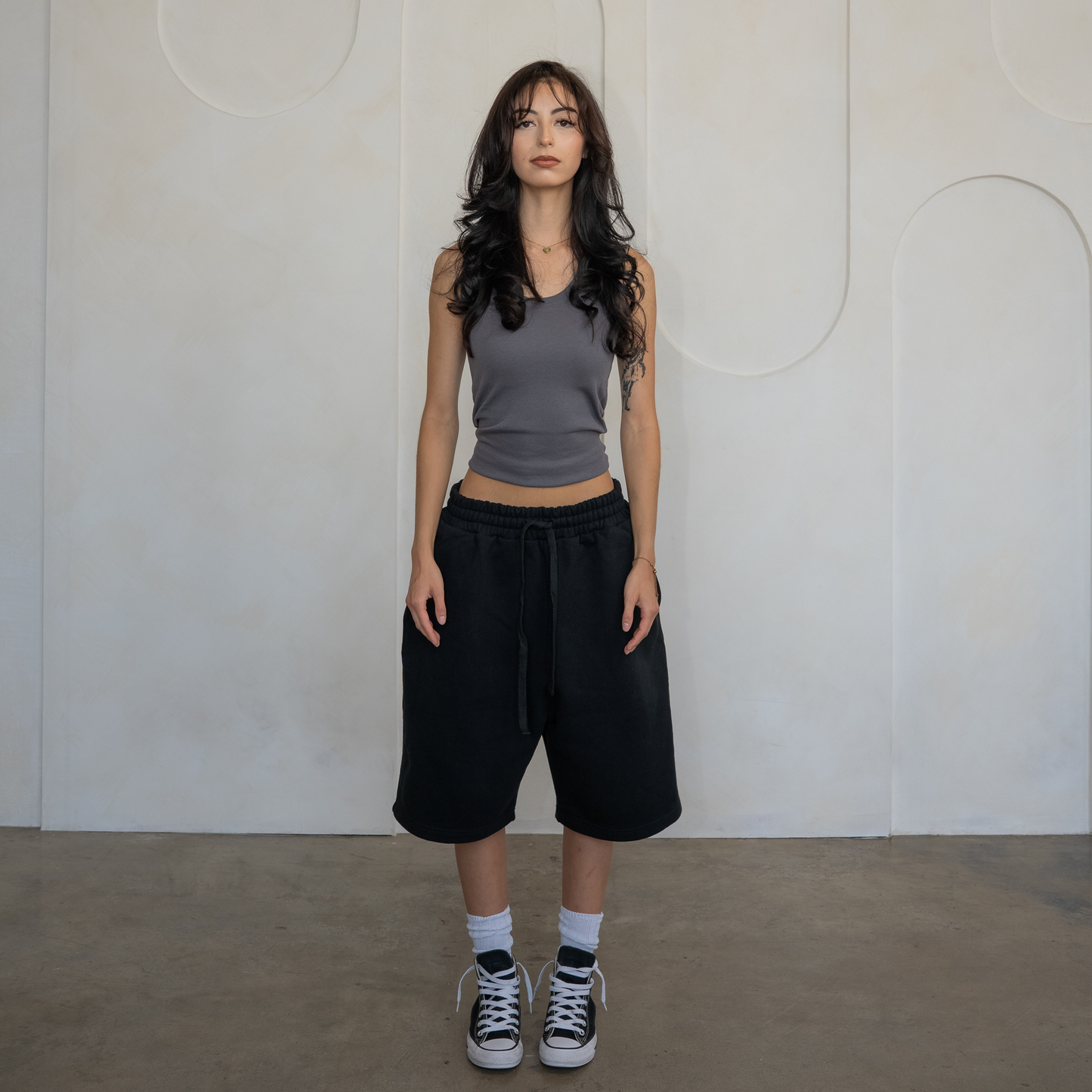 'Black' Baggy Sweat Shorts