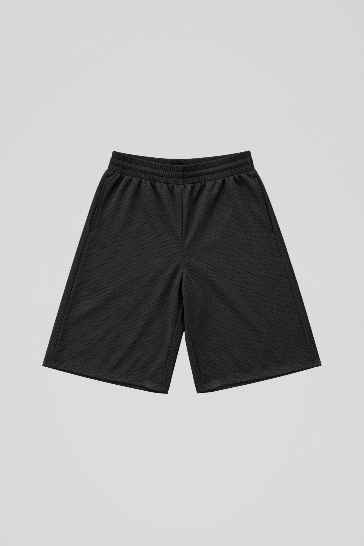 Black Baggy Mesh Shorts