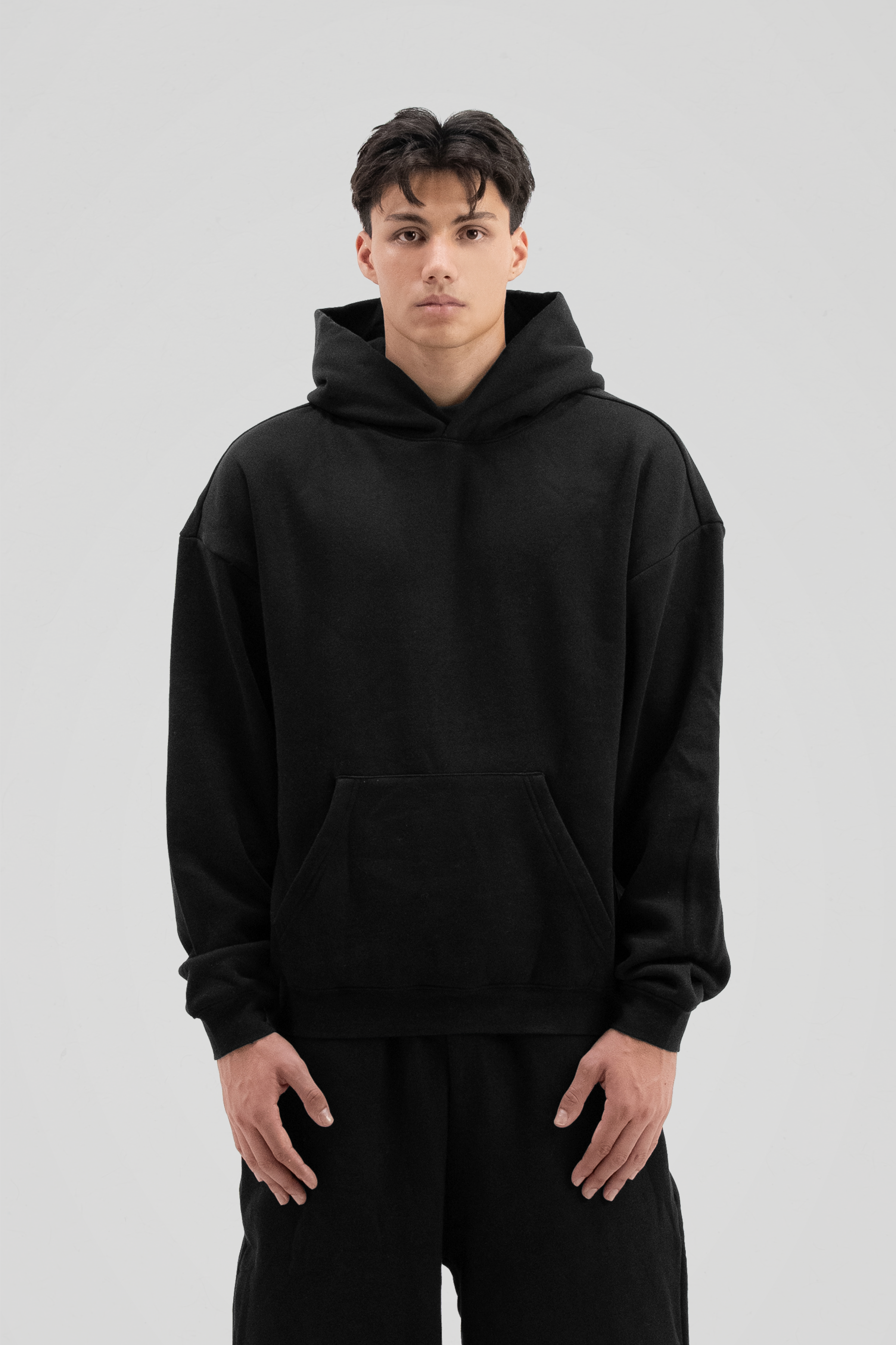 350 GSM 'Black' Classic Fit Hoodie