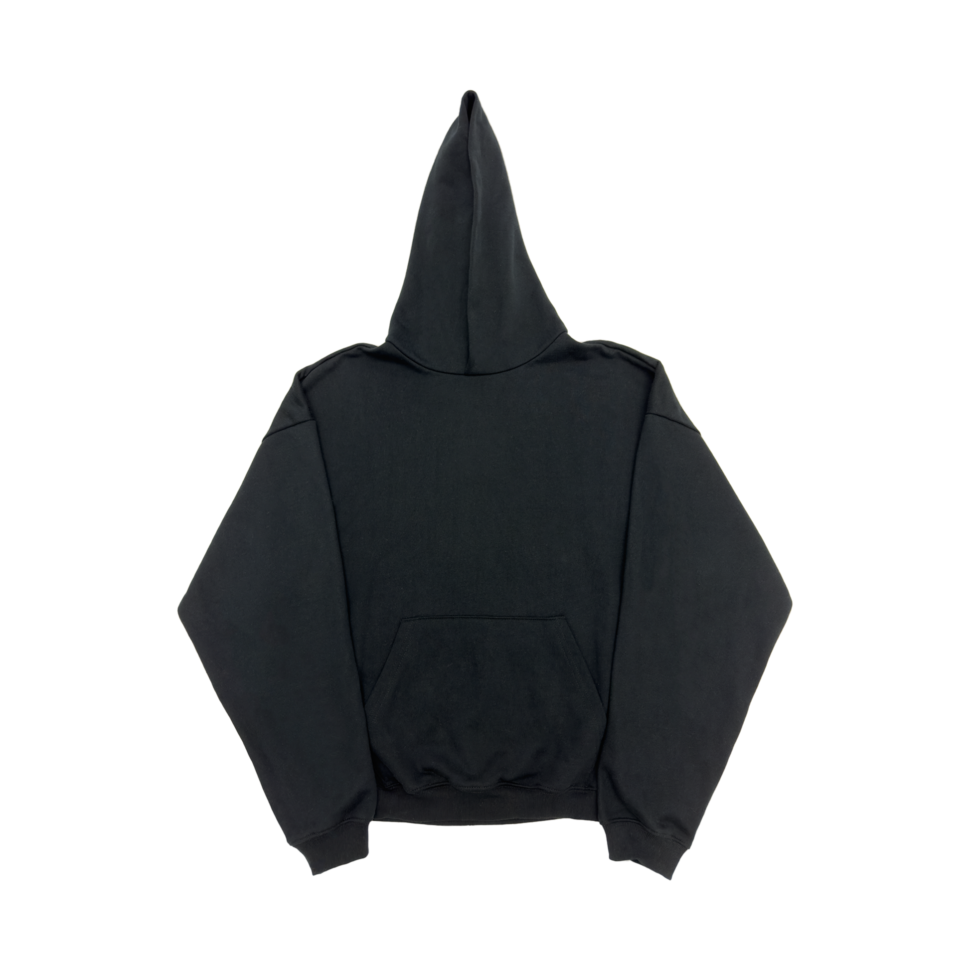 600 GSM Garment Dyed Black French Terry Cotton Hoodie LucidBlanks