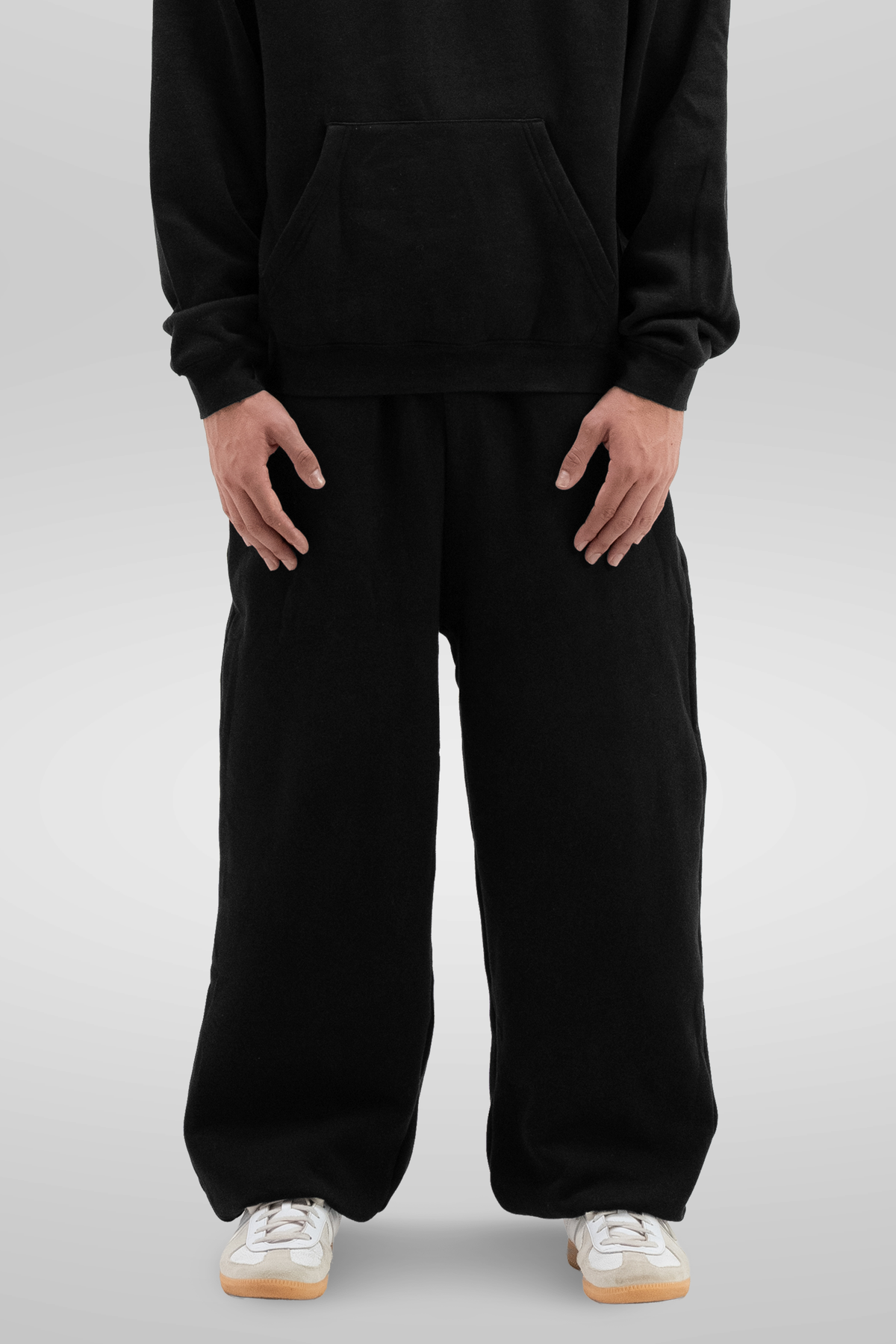 350 GSM 'Black' Cuffed Sweatpants