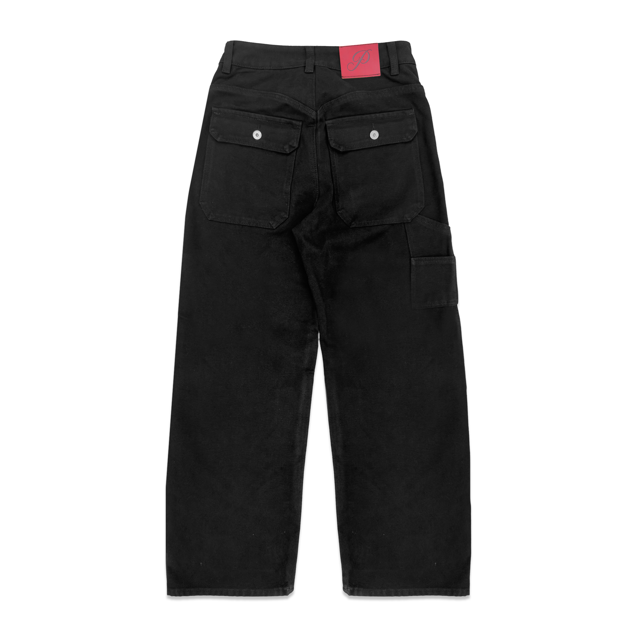 'Field' Black Canvas Pants