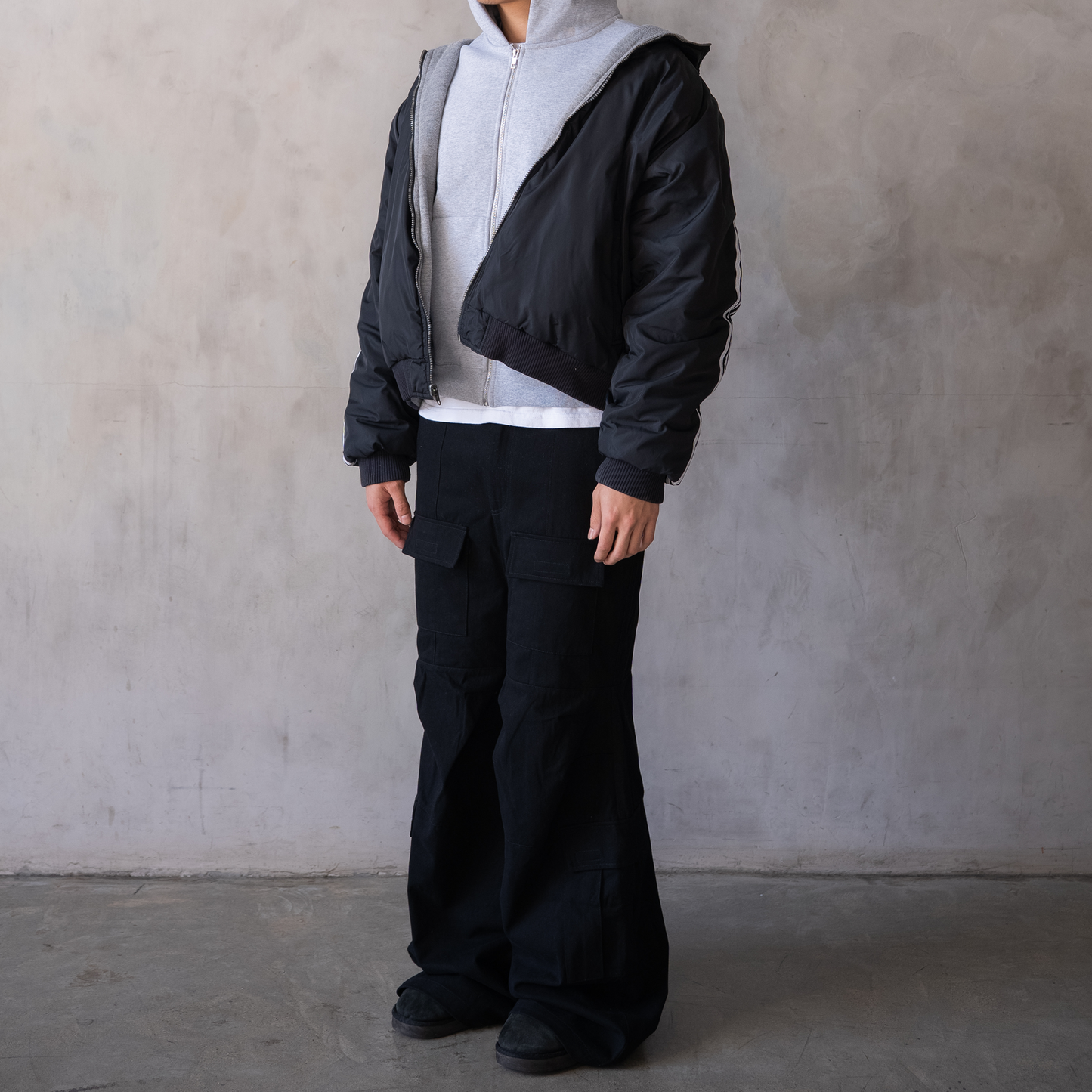 'Payload' Flared Cargos (Black)