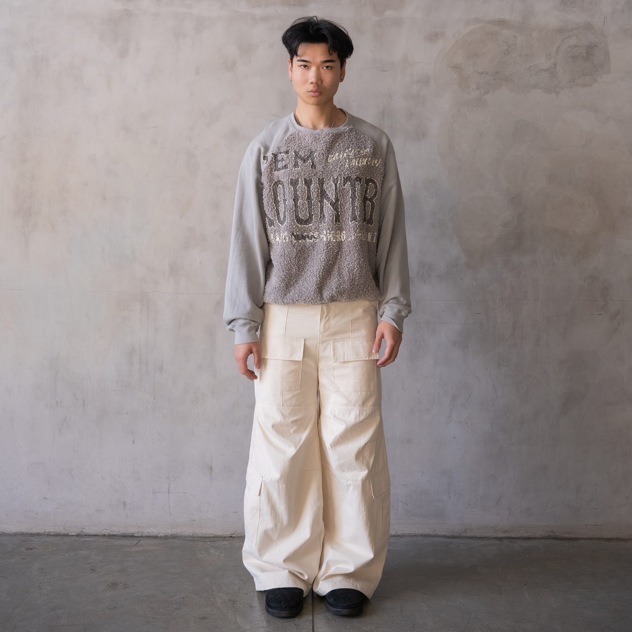 'Payload' Flared Cargos (Cream)
