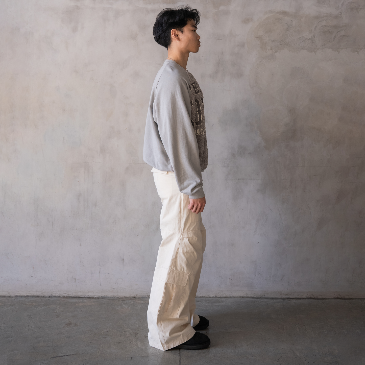 'Payload' Flared Cargos (Cream)